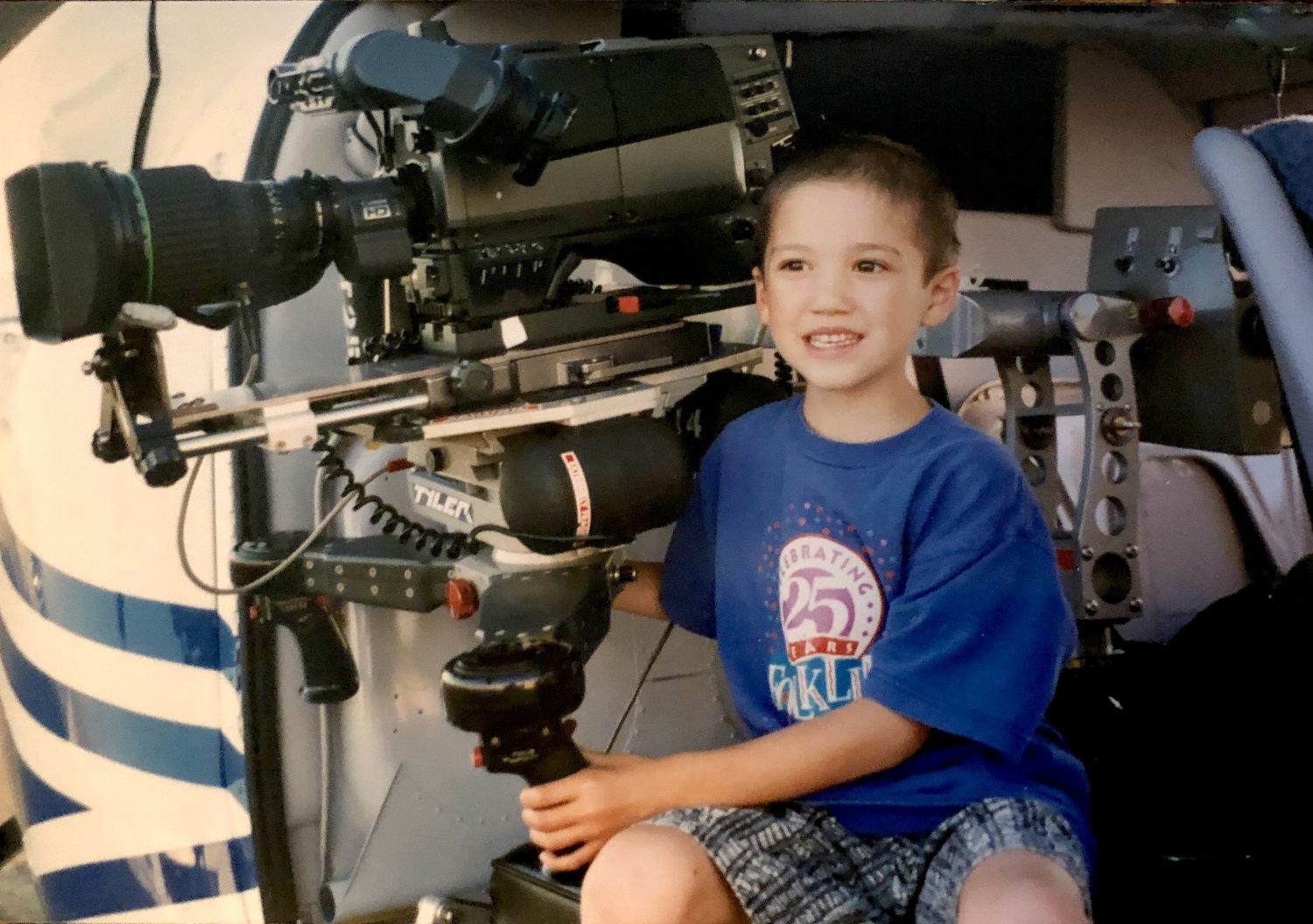 My son Taizo with the Tyler Major Mount before drones. He and I are a lot older these days.