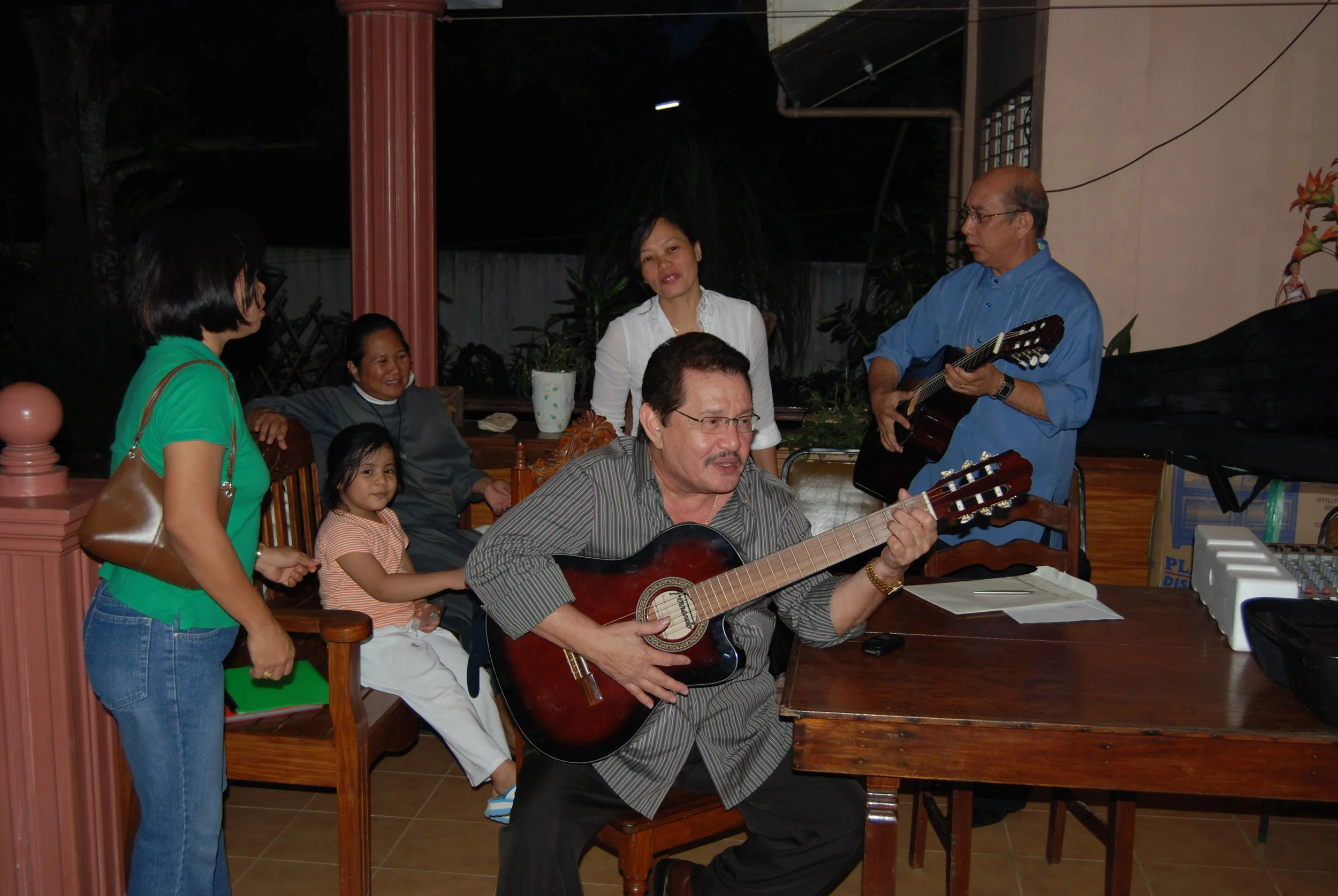 Mayor ED doing what he loves, singing.