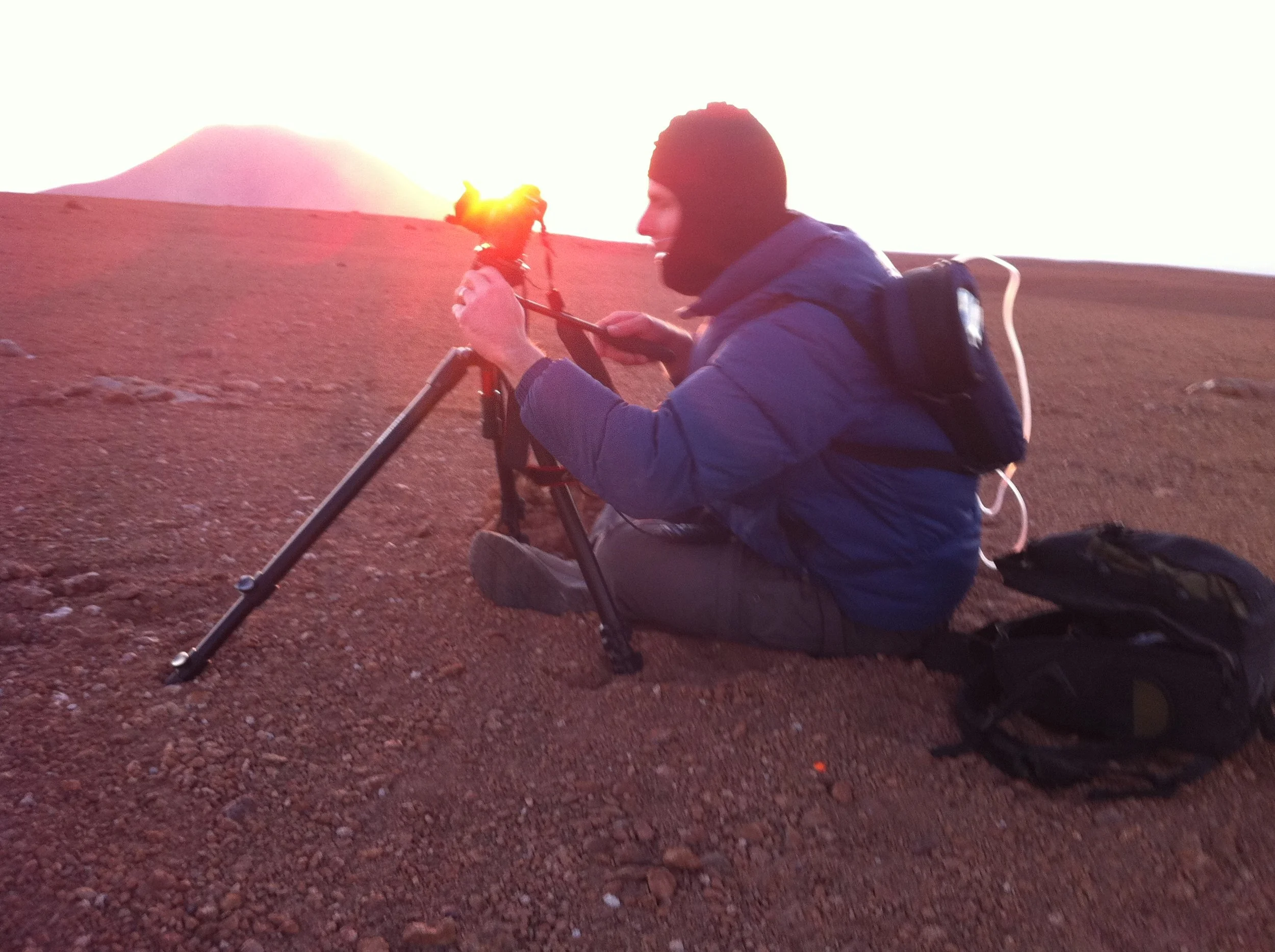 Nils setting up to shoot the stars