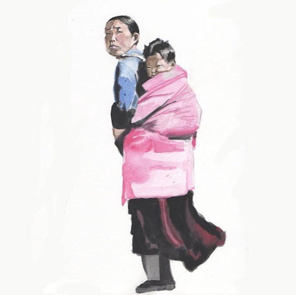 The artpiece that I shared — 아 가 “baby” (by Dave Kim)