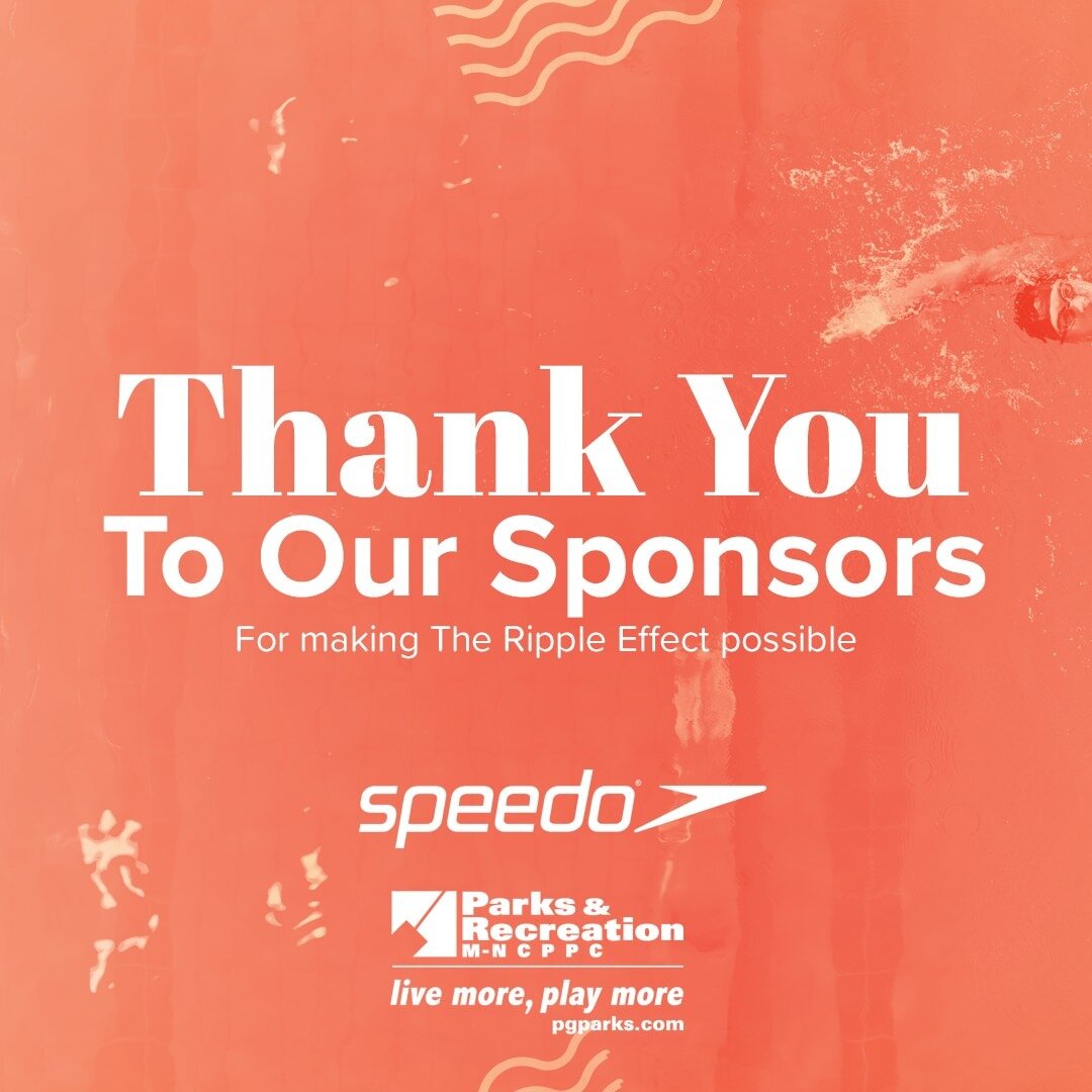 A huge shout out to our sponsors for helping us make The Ripple Effect possible! 

Thank you to Speedo and The Maryland-National Capital Park and Planning Commission

@speedousa
@pgparksandrec

If you haven't registered yet, it's not too late...check