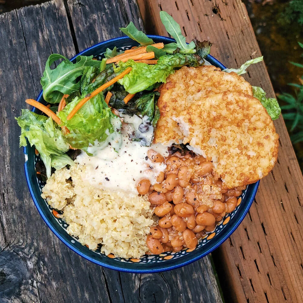 10 Min. Baked Bean + Hashbrown Bowl