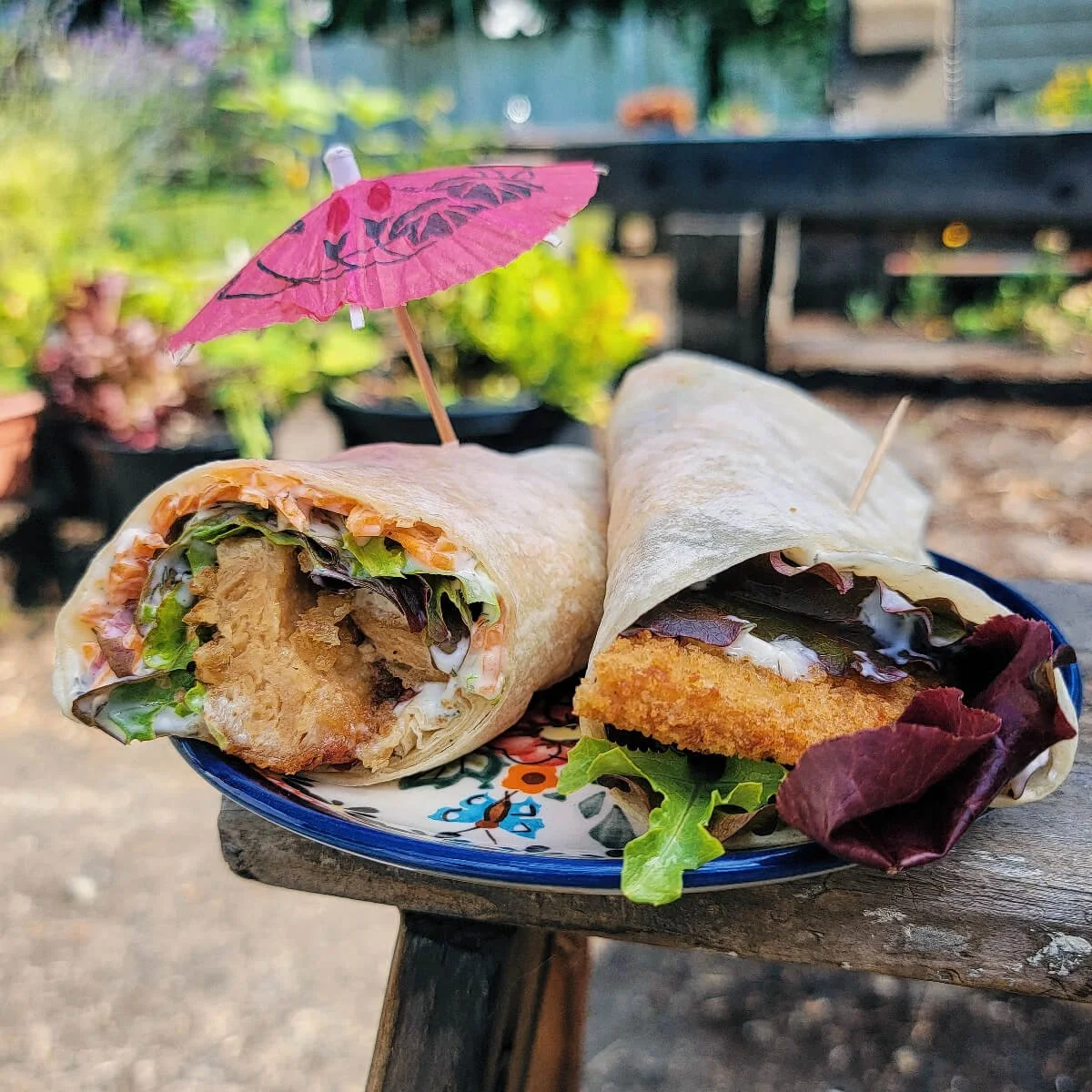 Meatless Chicken Ranch Wrap — grapes lauren