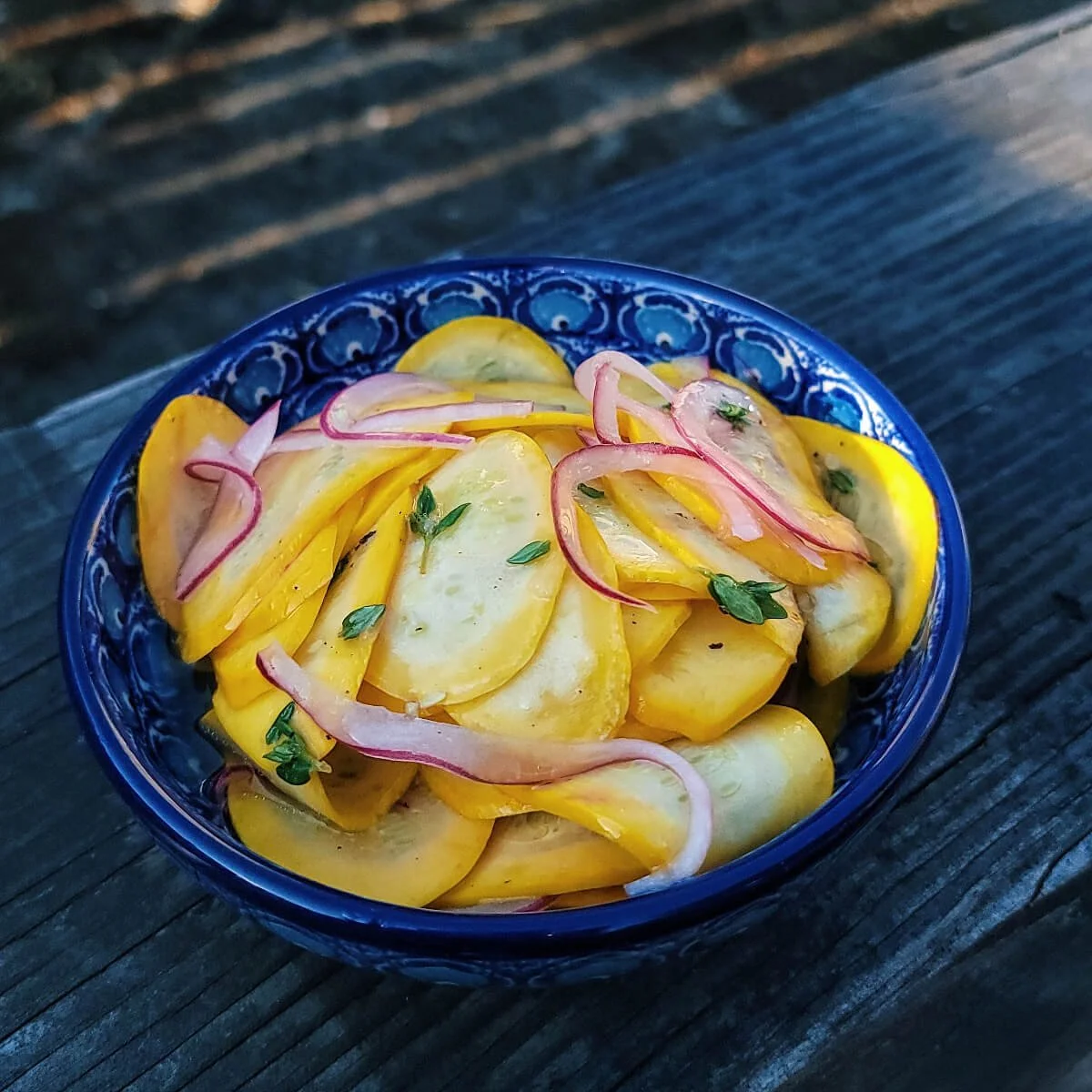Lemon Marinated Summer Squash