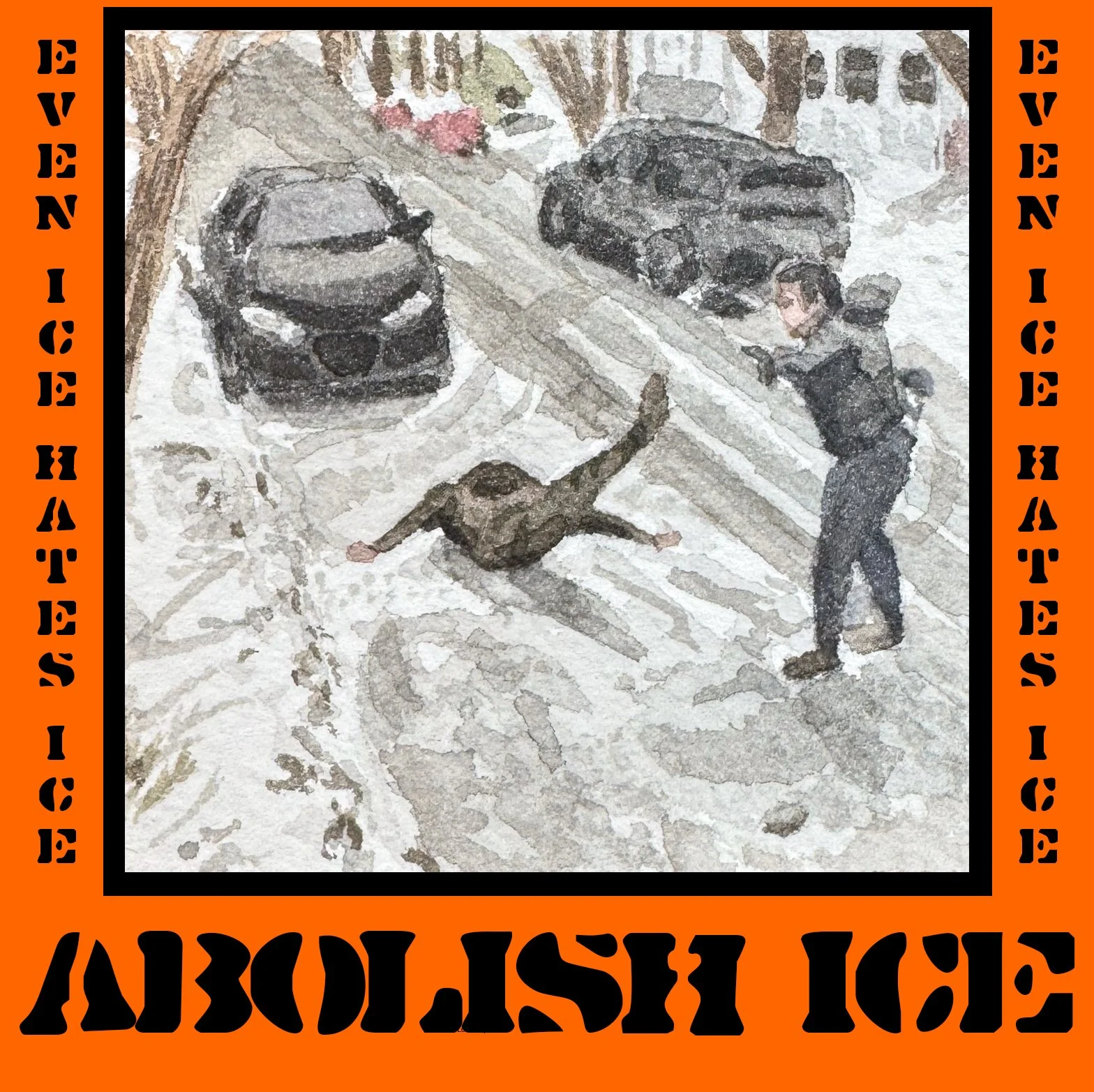 ABOLISH ICE Vinyl Sticker - Fundraiser to Support Minnesota