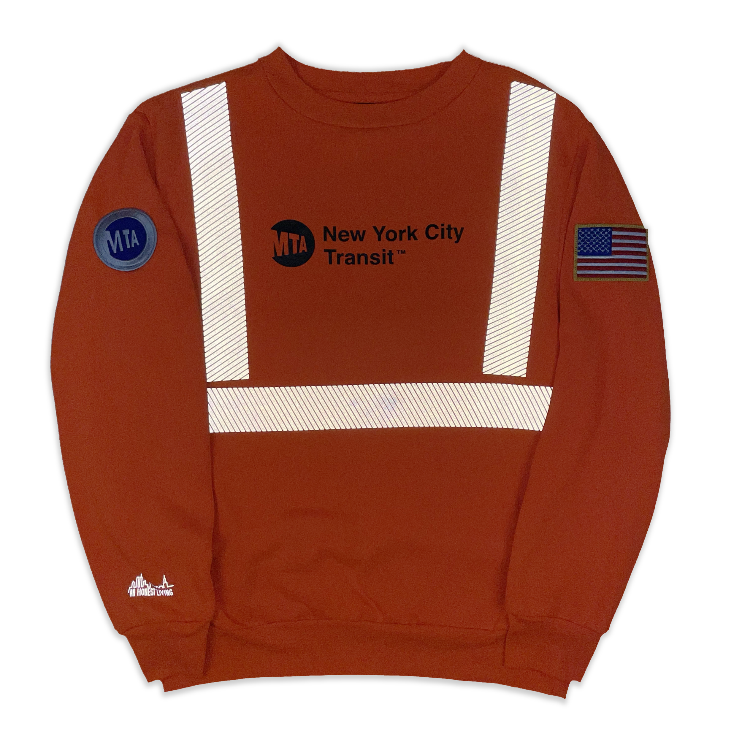 The MTA Hi-Viz 'Property of NYCTS' Track Worker Crewneck Sweatshirt — An  Honest Living™