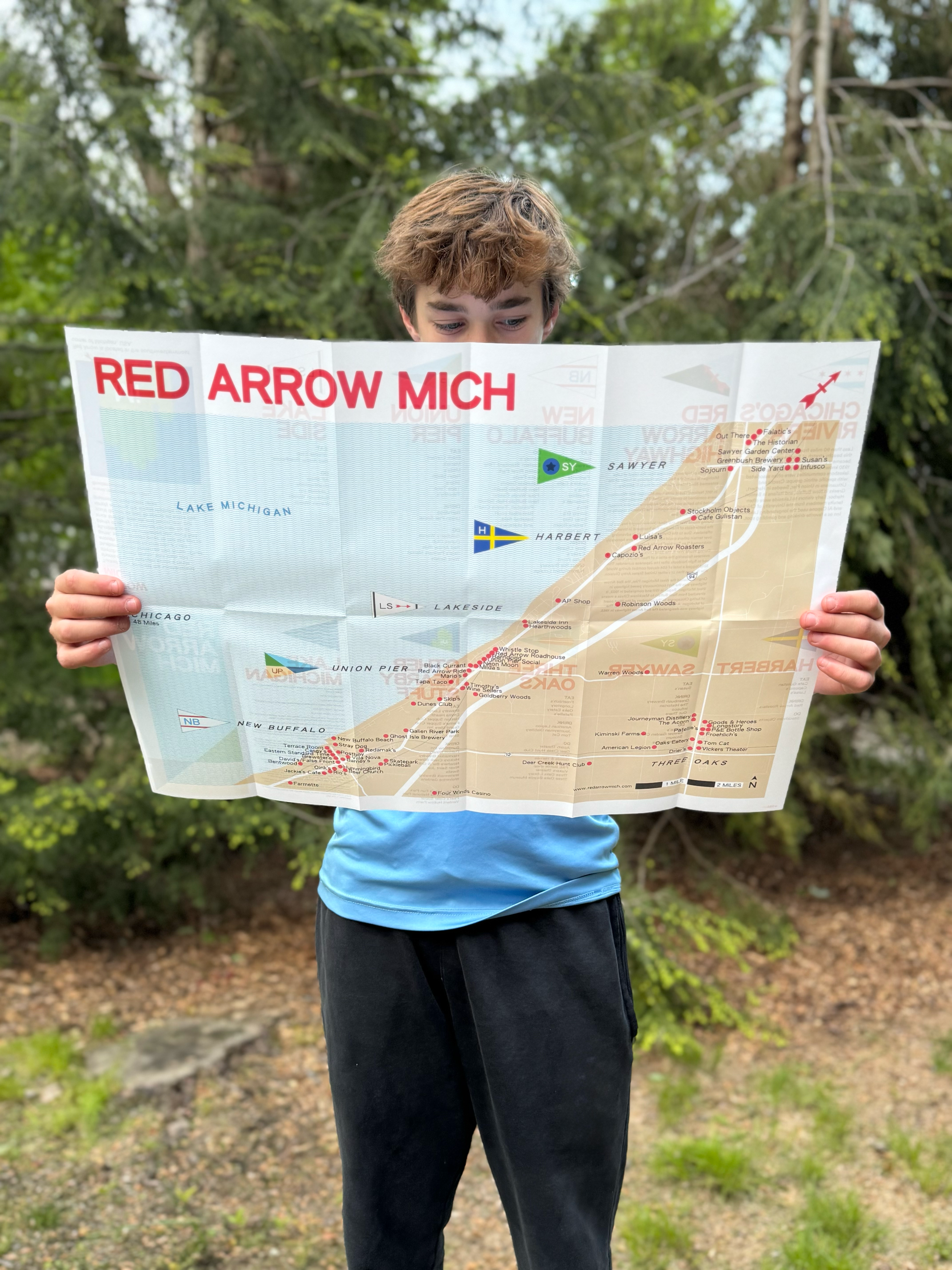 Red Arrow Map