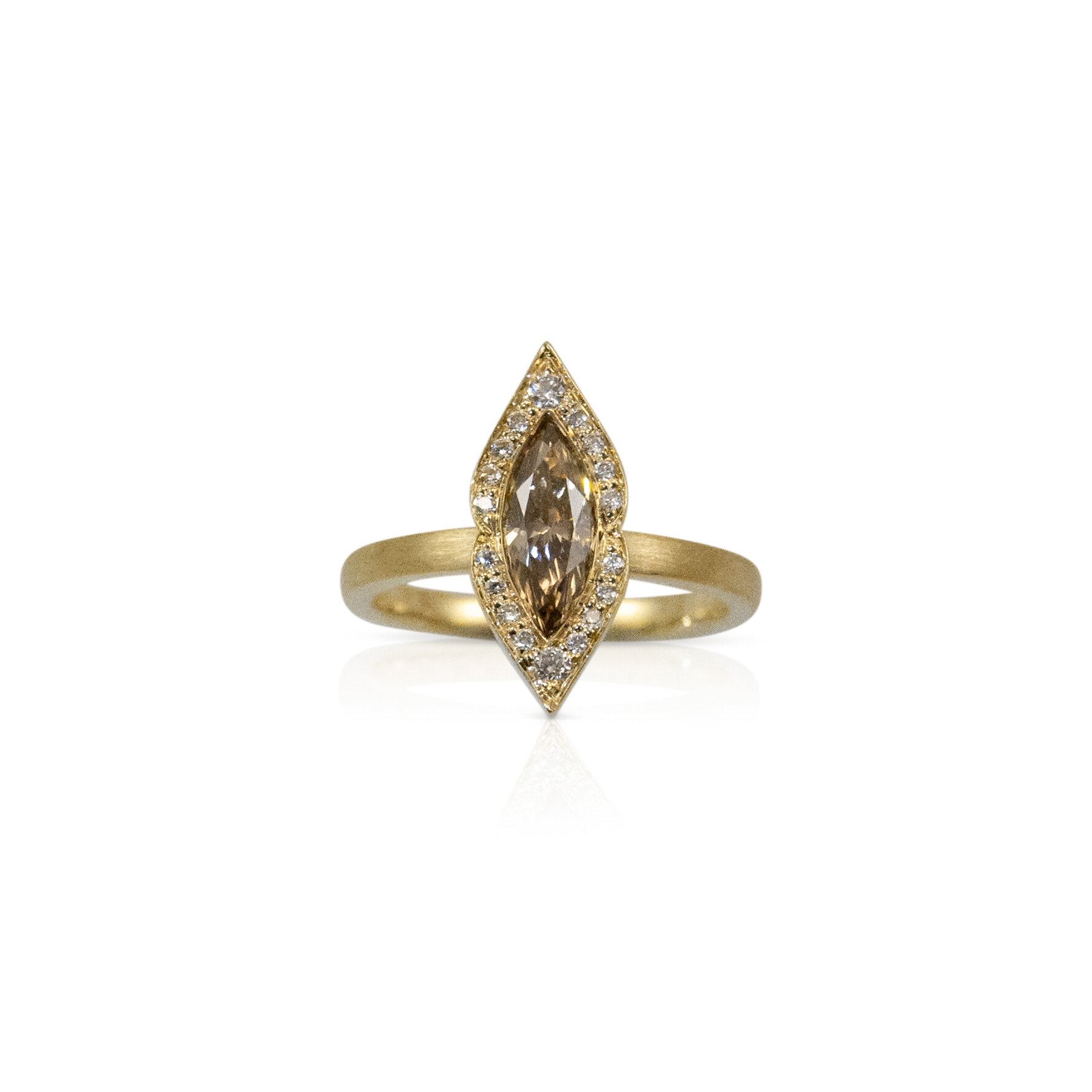 Marquise  Champagne Diamond Ring