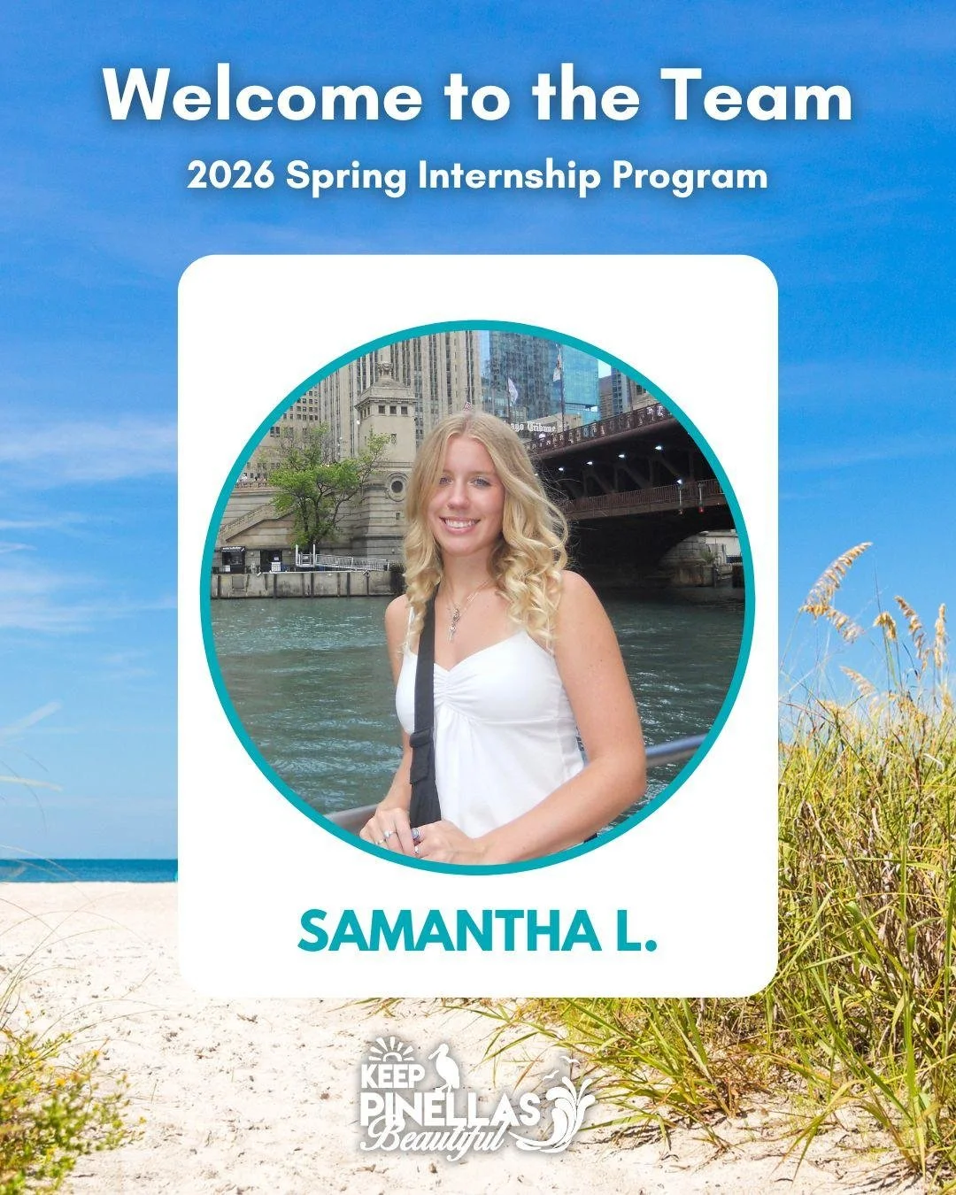 Get to know Samantha for #MeetTheTeamMonday! 👋 🌞 ✨ Samantha is from Illinois! 👩&zwj;🎓Samantha is currently attending the University of South Florida St. Petersburg and is majoring in Environmental Science 🌱 and Policy with a minor in Biology! 🔬