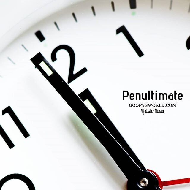 Check out today's poem, titled Penultimate, to receive one of many glimpses into my mind's work and a reflection of the year coming to a close. With 364 days having passed, I've learned a lot about myself, and gained a lot of value along the way. 
On