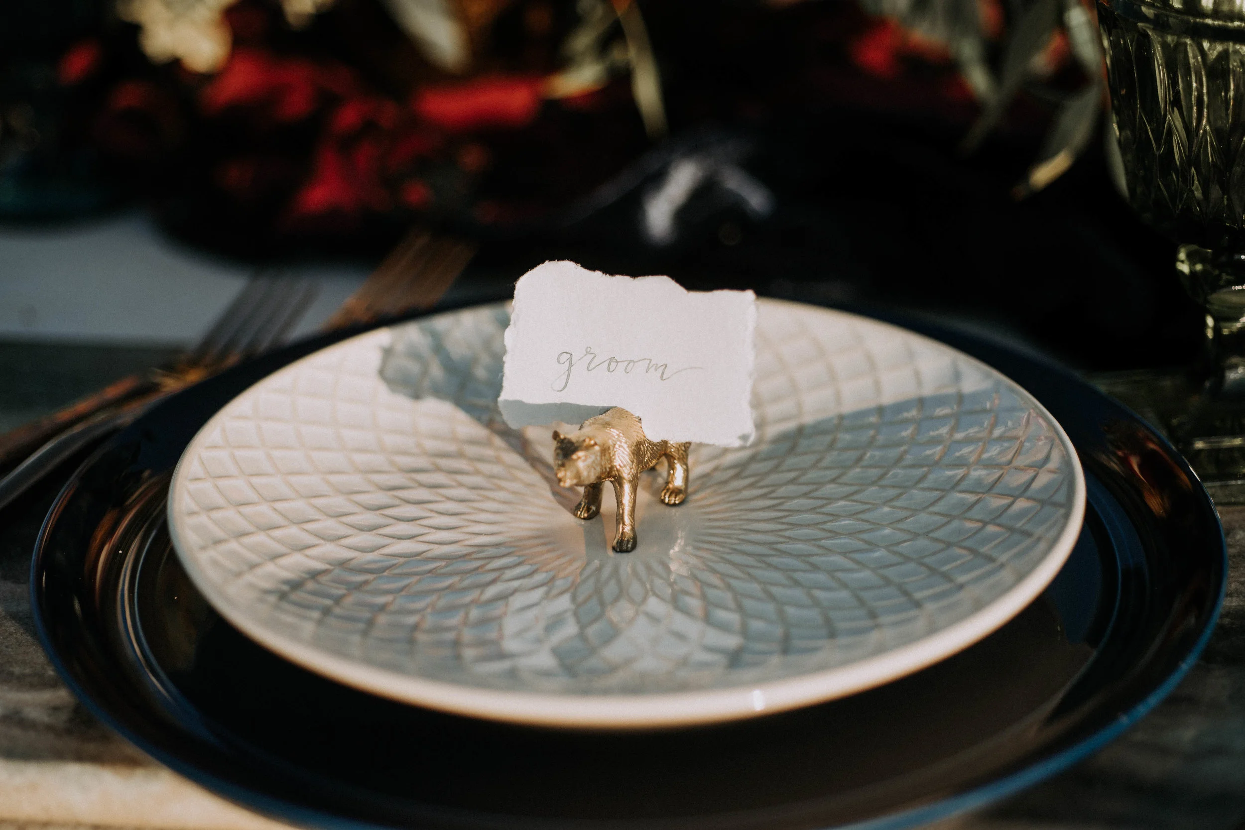 Groom place card