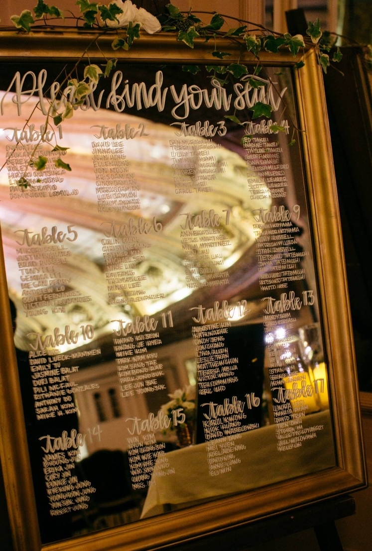 Mirror seating chart