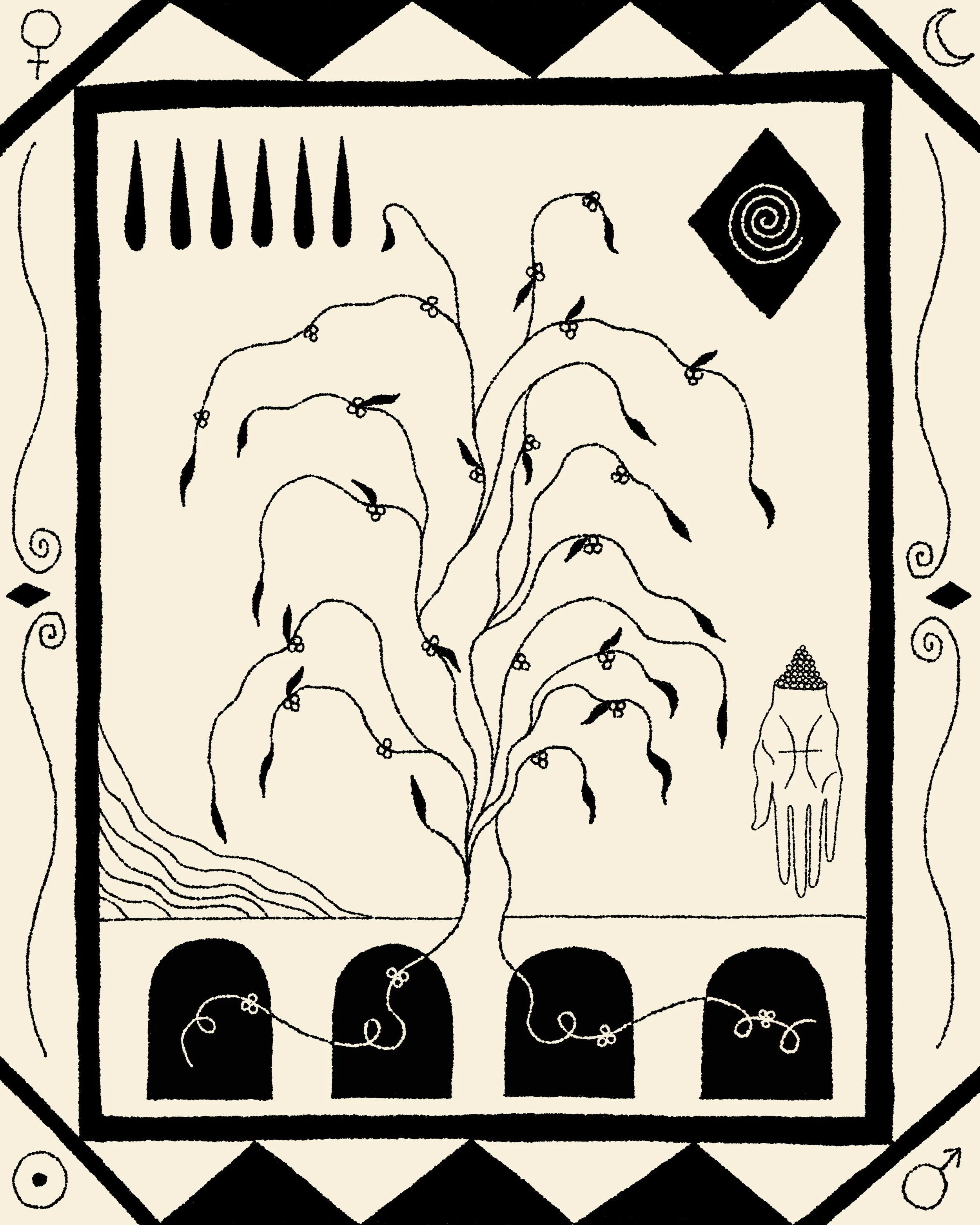 The cover image from The Cemetery Cure by Miranda Schmidt, art by Verena Raban