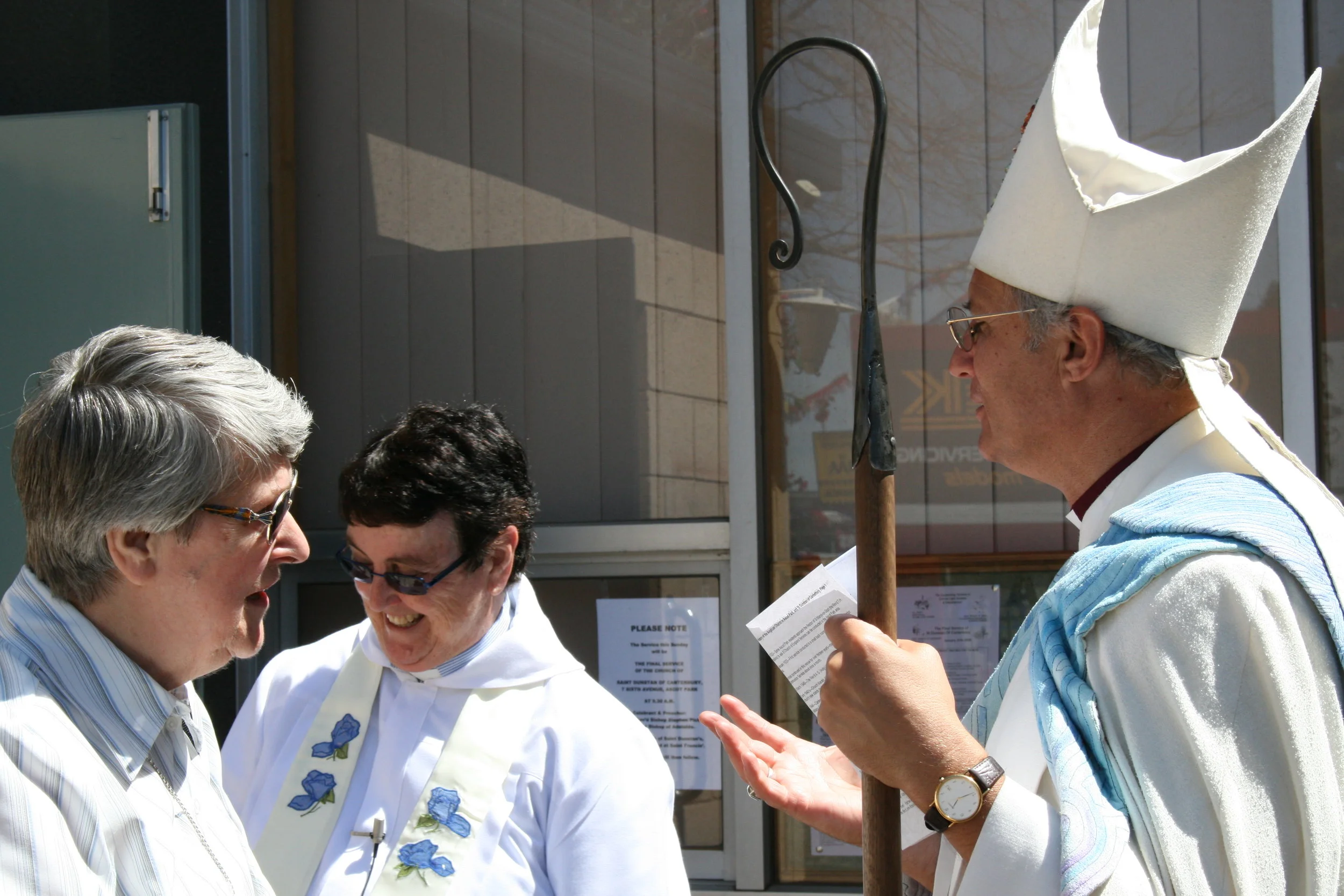 Sr Patricia, Bp Stephen Pickard and Sr Juliana at St Francis