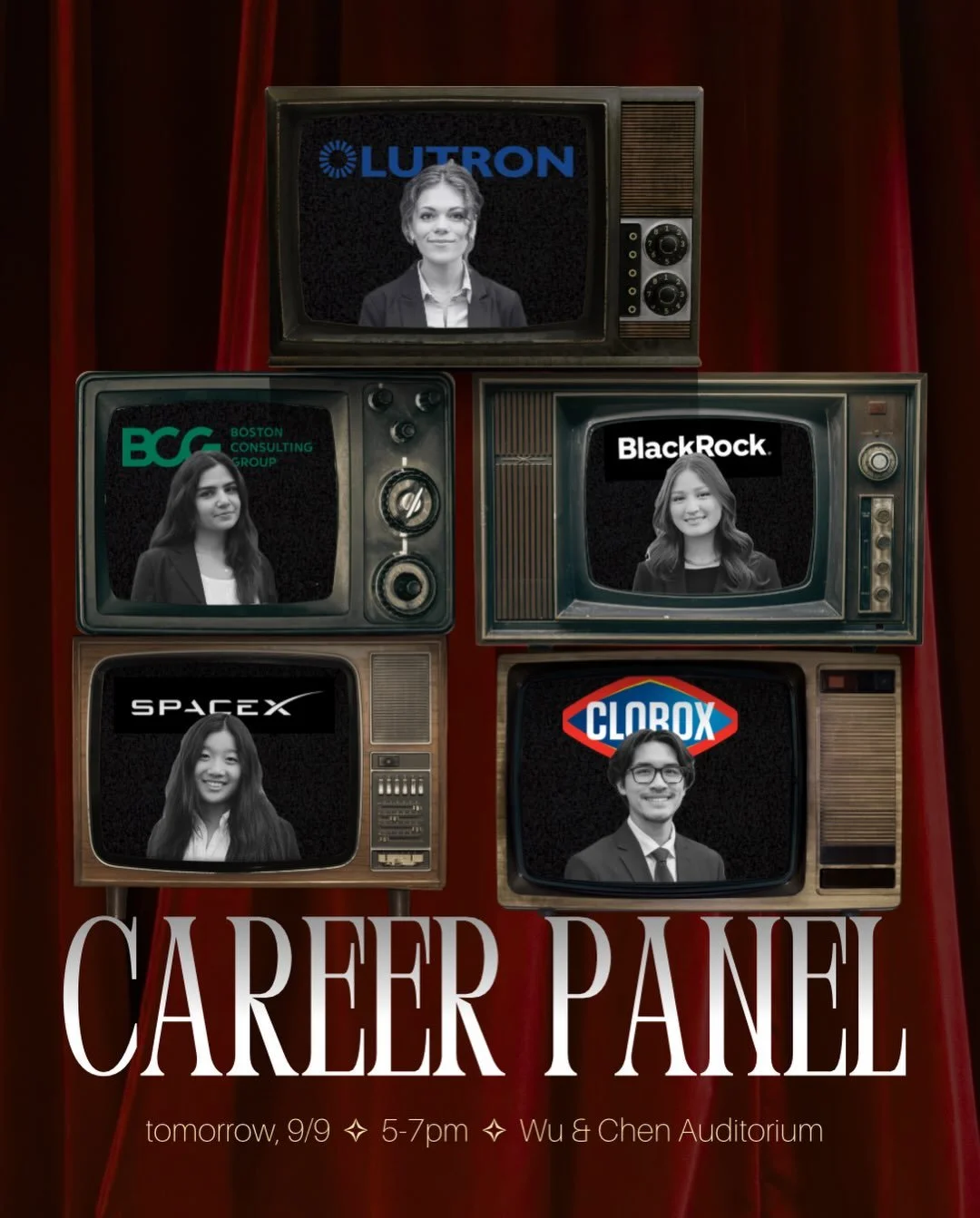 Our career panel is tomorrow! 📺✨ Come to Wu &amp; Chen (Levine) from 5-7 PM to hear about what our brothers have been up to professionally 🤓