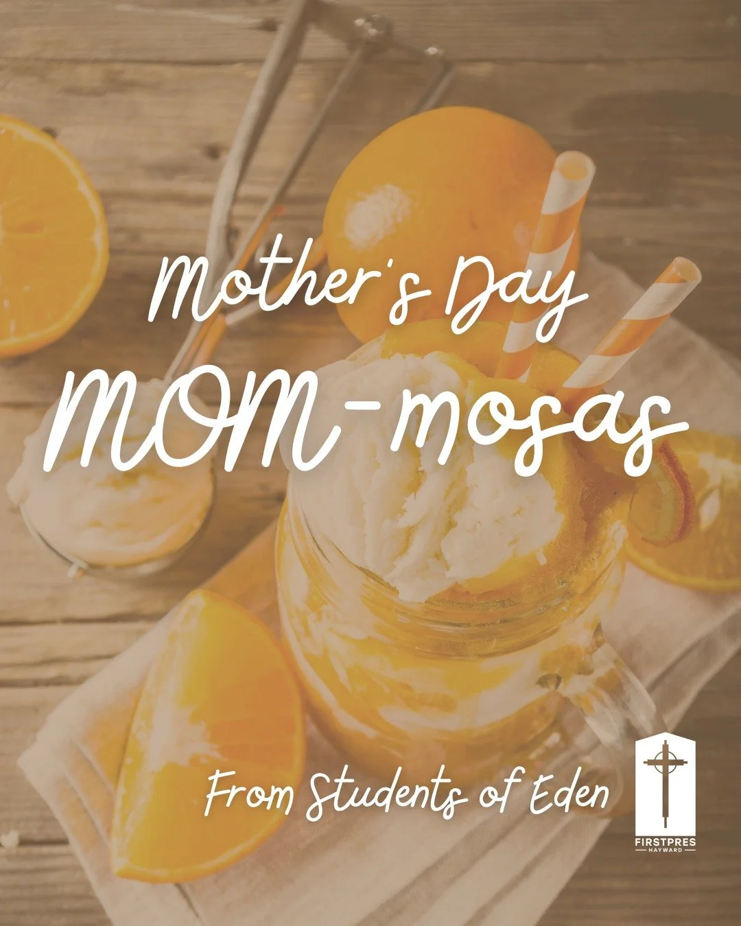 Stay after worship tomorrow for sweet treats of orange soda floats, as we give thanks for all those who are called to Mother. #mothersday #mommosas