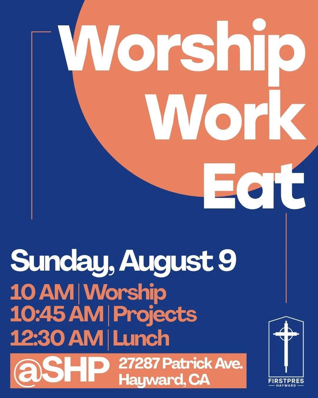 This Sunday we MOVE worship to our South Hayward campus! Help us beautify and bless this space, as we enter our last week of food pantry operation. Projects available for every body and ability. Then, we'll eat (well) and give thanks! (Bring a camp c