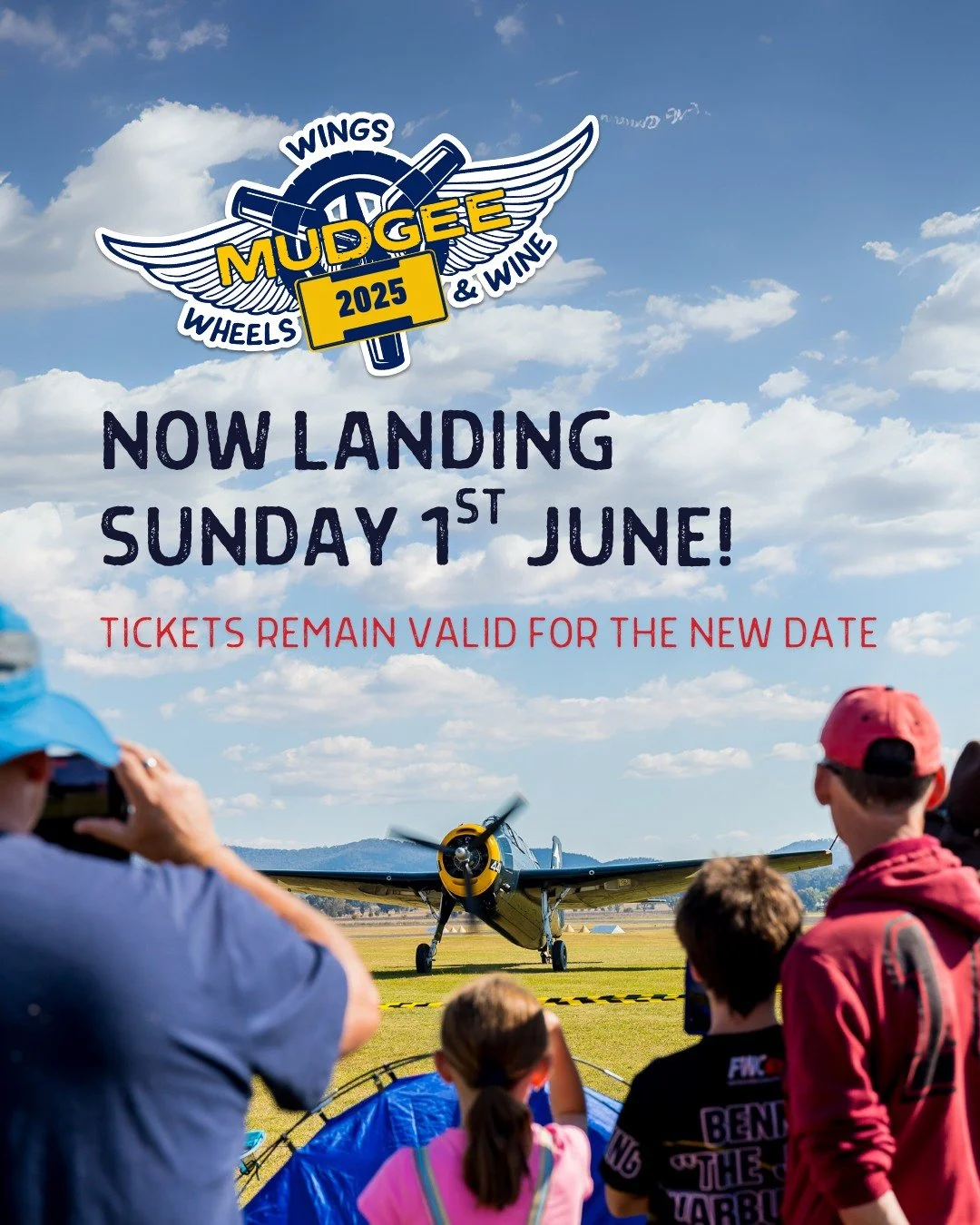 ✈️ WINGS, WHEELS &amp; WINE IS NOW SET FOR SUNDAY JUNE 1!

A huge thank you for your patience and support after the second postponement. We were disappointed too - but we're grateful to have avoided another wet weekend, and are now focused on deliver