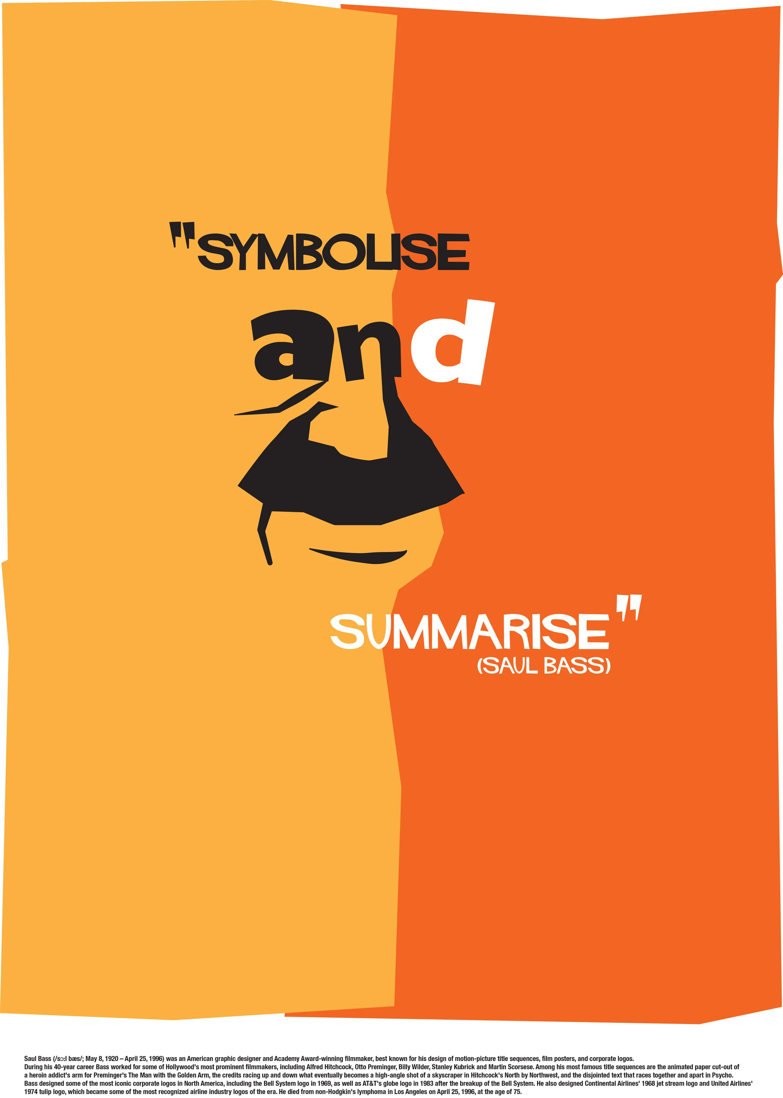 Favourite Designer Typographical Poster assignment using Adobe Illustrator & Photoshop.