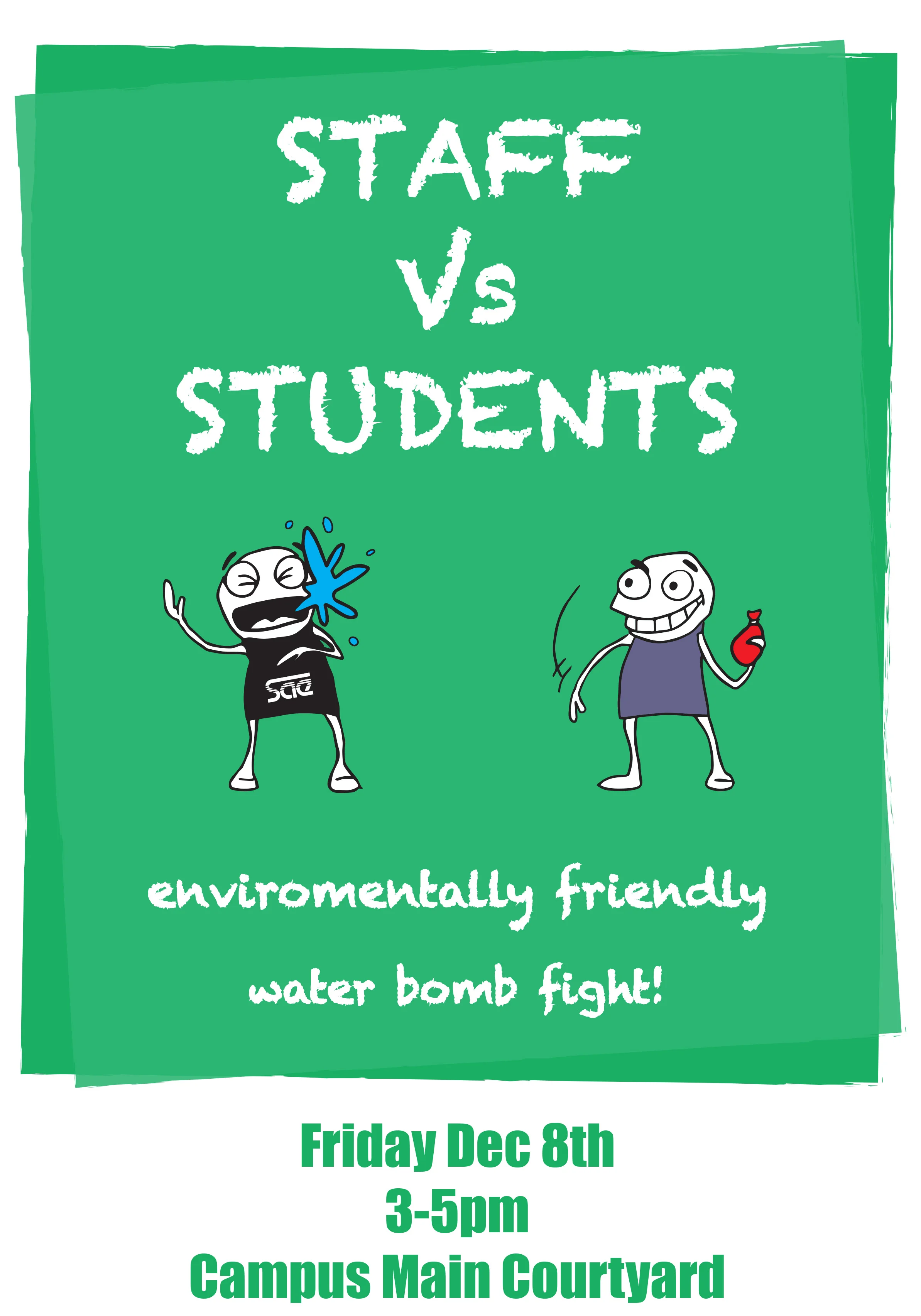 University promotional poster for student council.