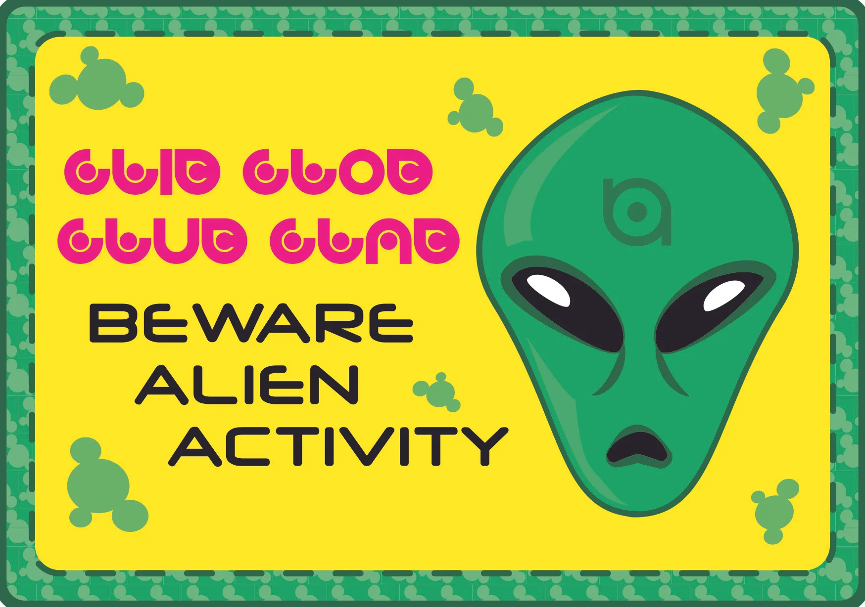 Infographic Postcard (Front) ‘Studio Showcase Event’ - Adobe Illustrator & InDesign