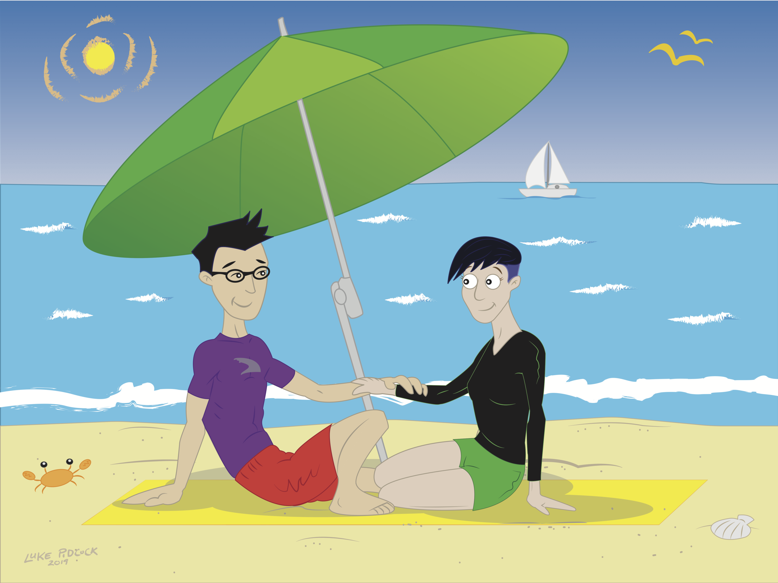 This is a digital illustration I did as part of a series working with a Freelance Writer and for a Real Estate business that appeared in the Byron Shire News Paper.