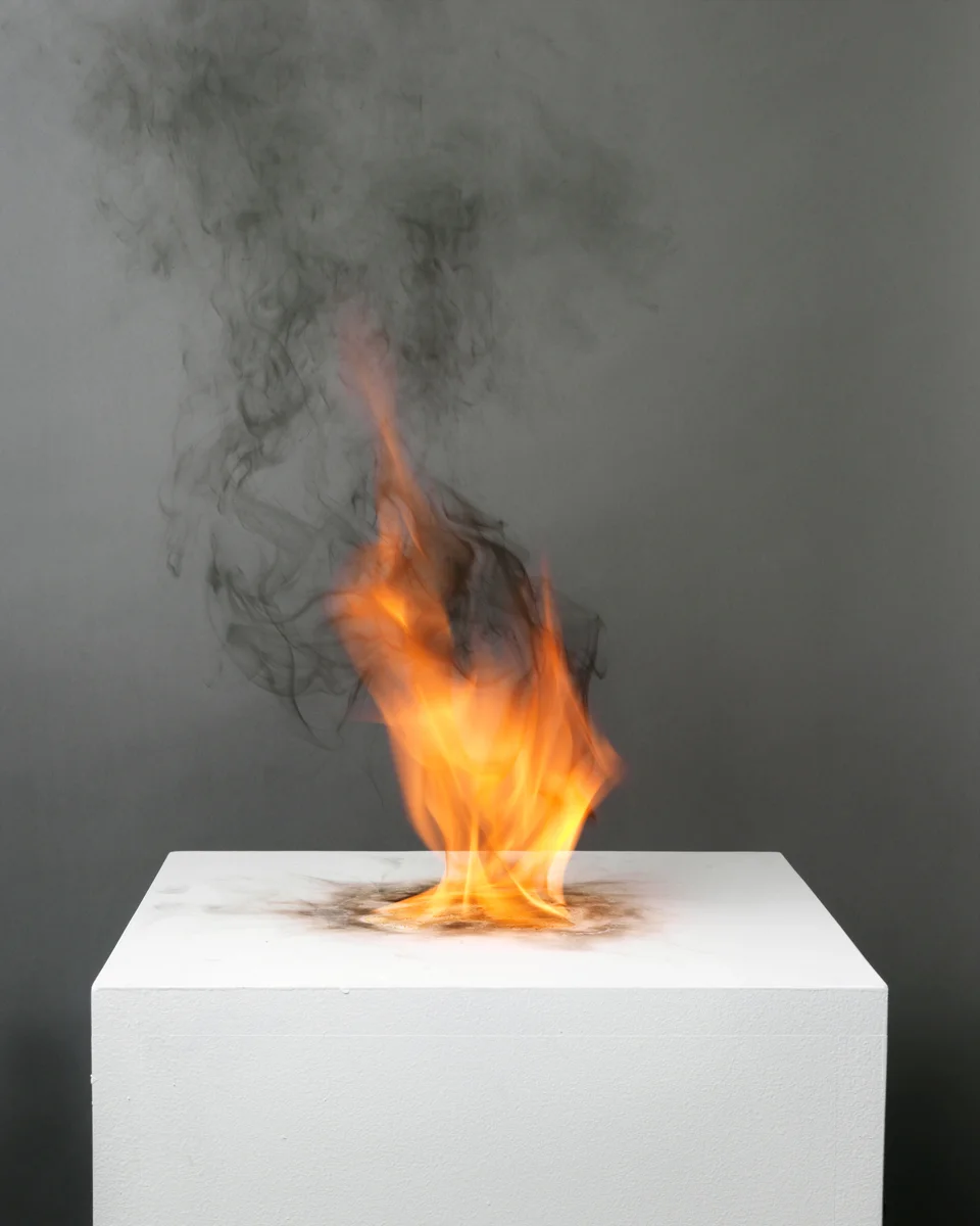 "Camphor Flame on Pedestal (0410)", 16" x 20", C-Print, 2010