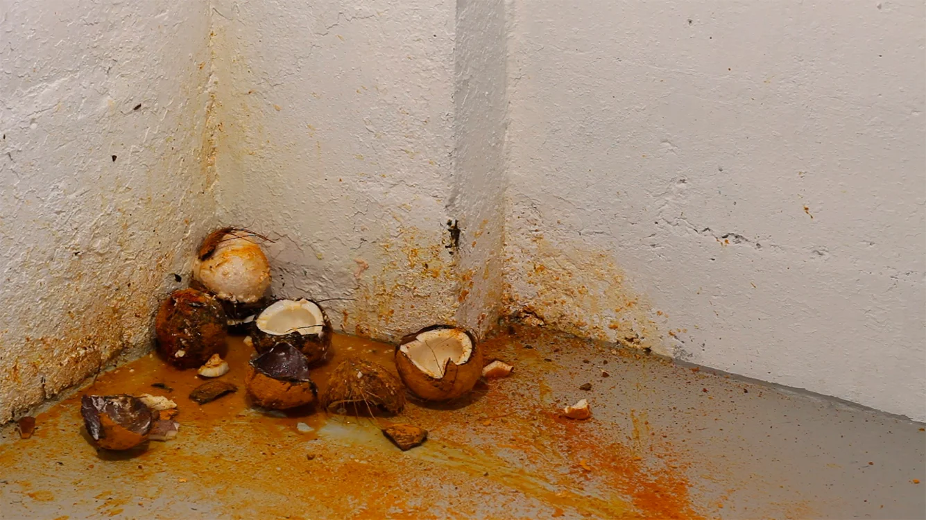 “Removing the Evil Eye from all the works in my studio”, single channel video, 2010