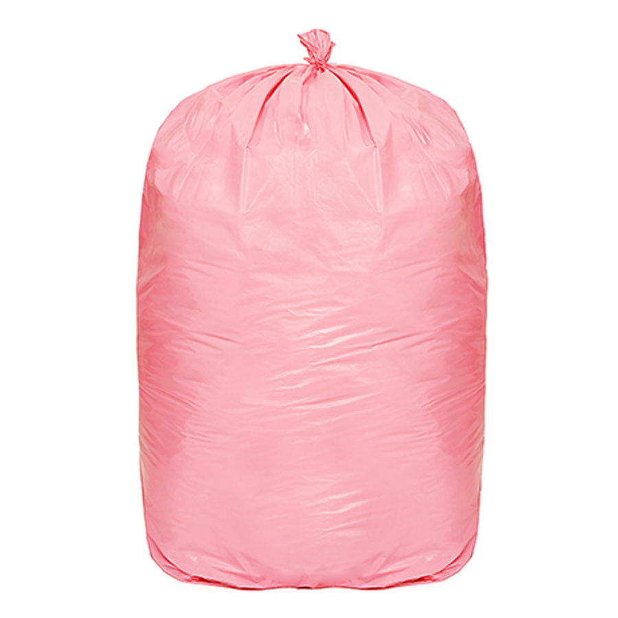 pink garbage bags