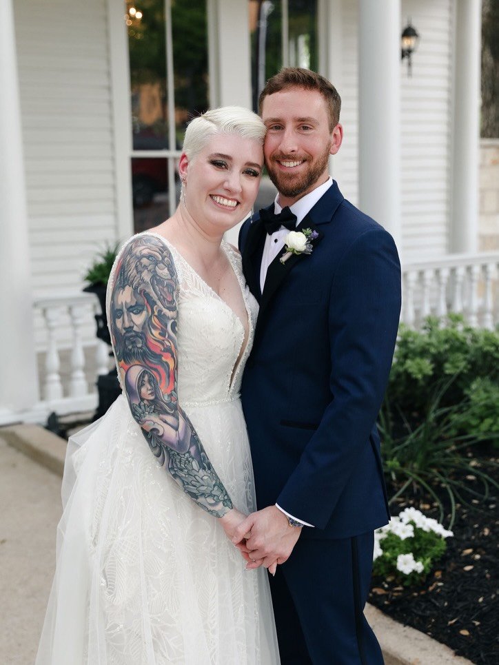 You should be completely you on your wedding day. Tattoos and all. 

What do love most about our brides? Is that they are comfortable in their skin. 
And Bonnie was no exception. Her unique tattoos didn&rsquo;t take away from her bridal look&mdash;th