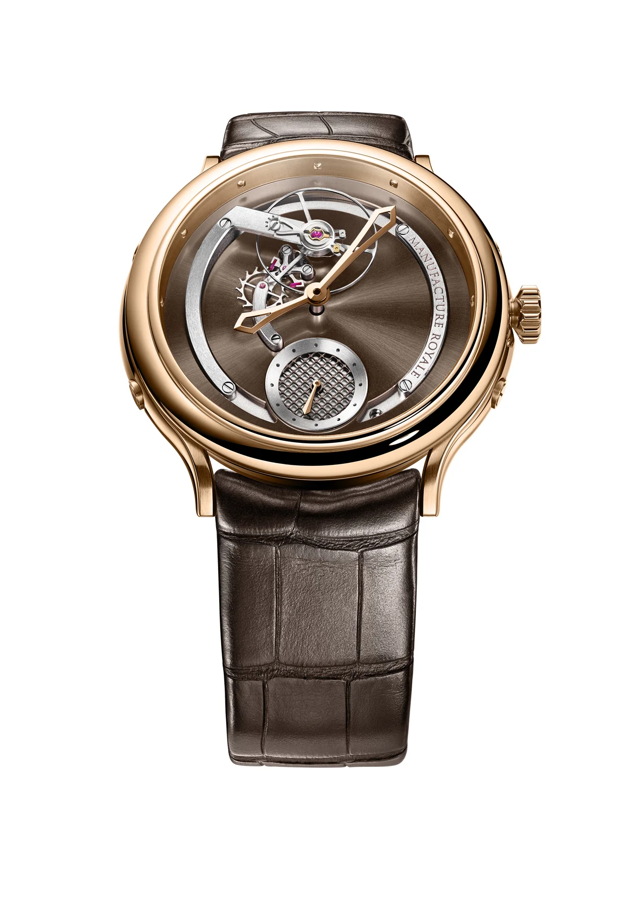 1770 Brown Sunray Dial Voltige Rose Gold