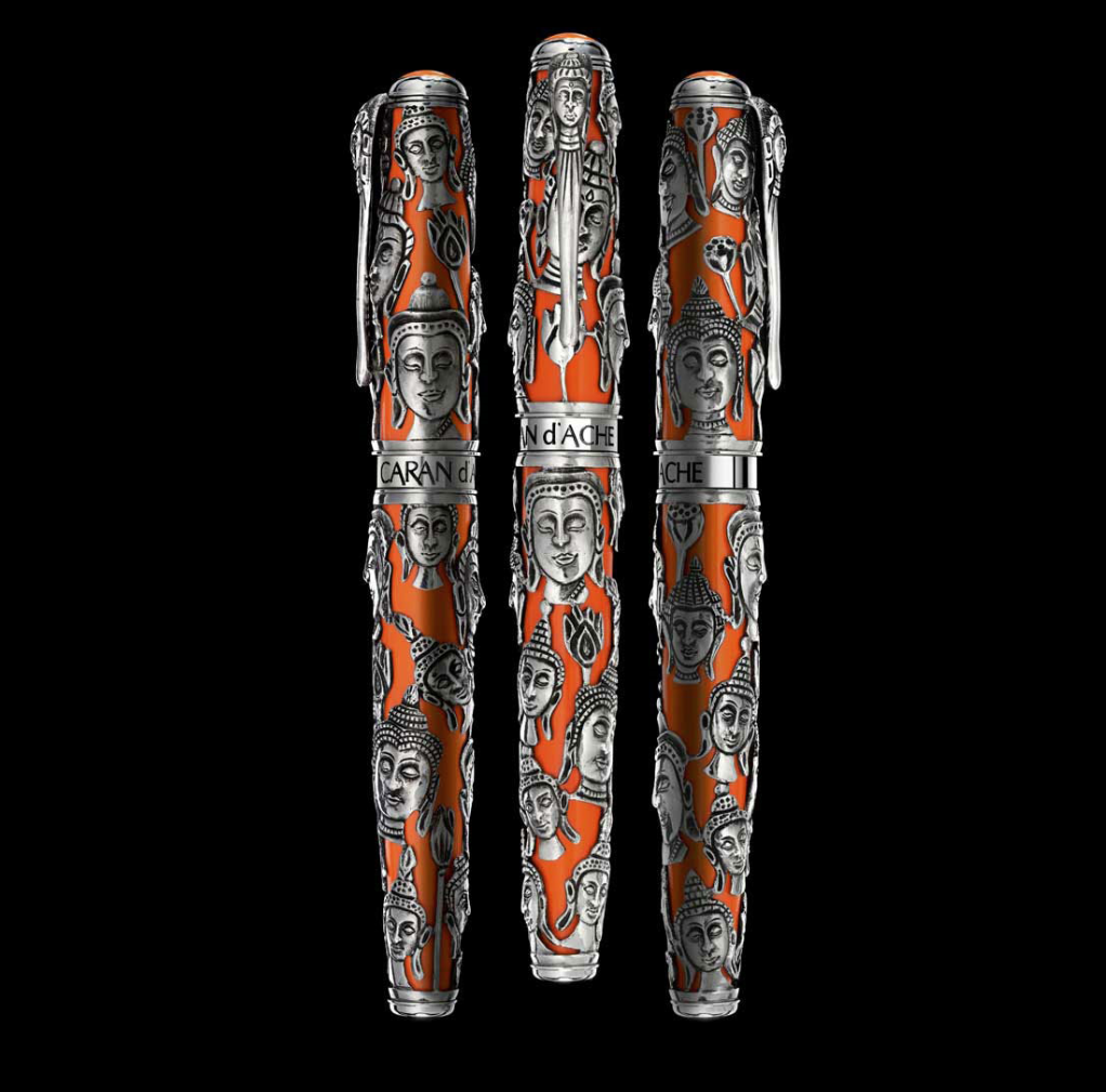 Caran d'Ache Limited Edition Artist Collection Buddha Silver Fountain Pen