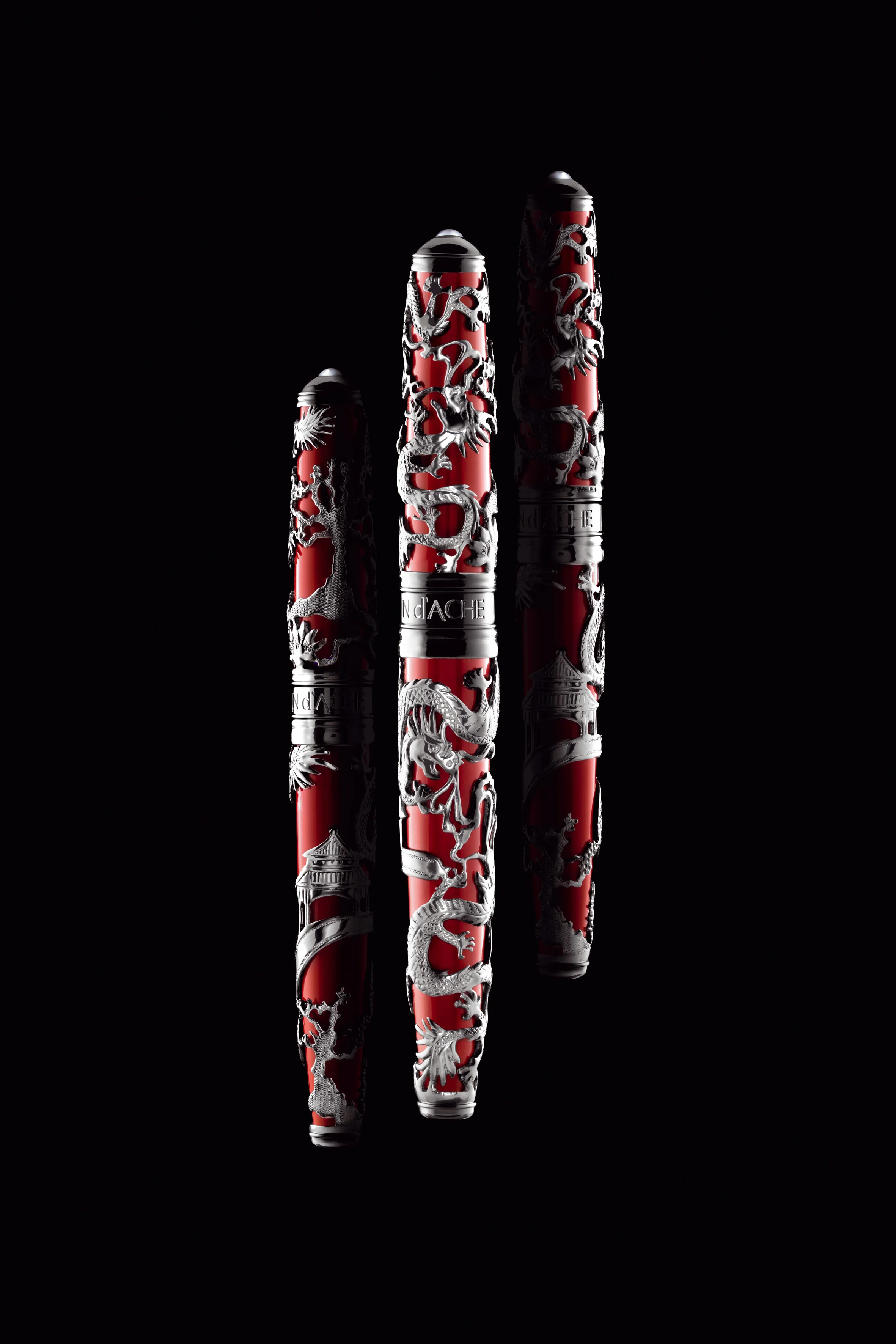 Caran d'Ache Limited Edition Artist Collection Solid Silver & Pearl Dragon