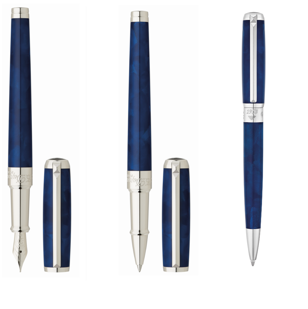 S.T. DUPONT LINE D ATELIER BLUE LACQUER COLLECTION