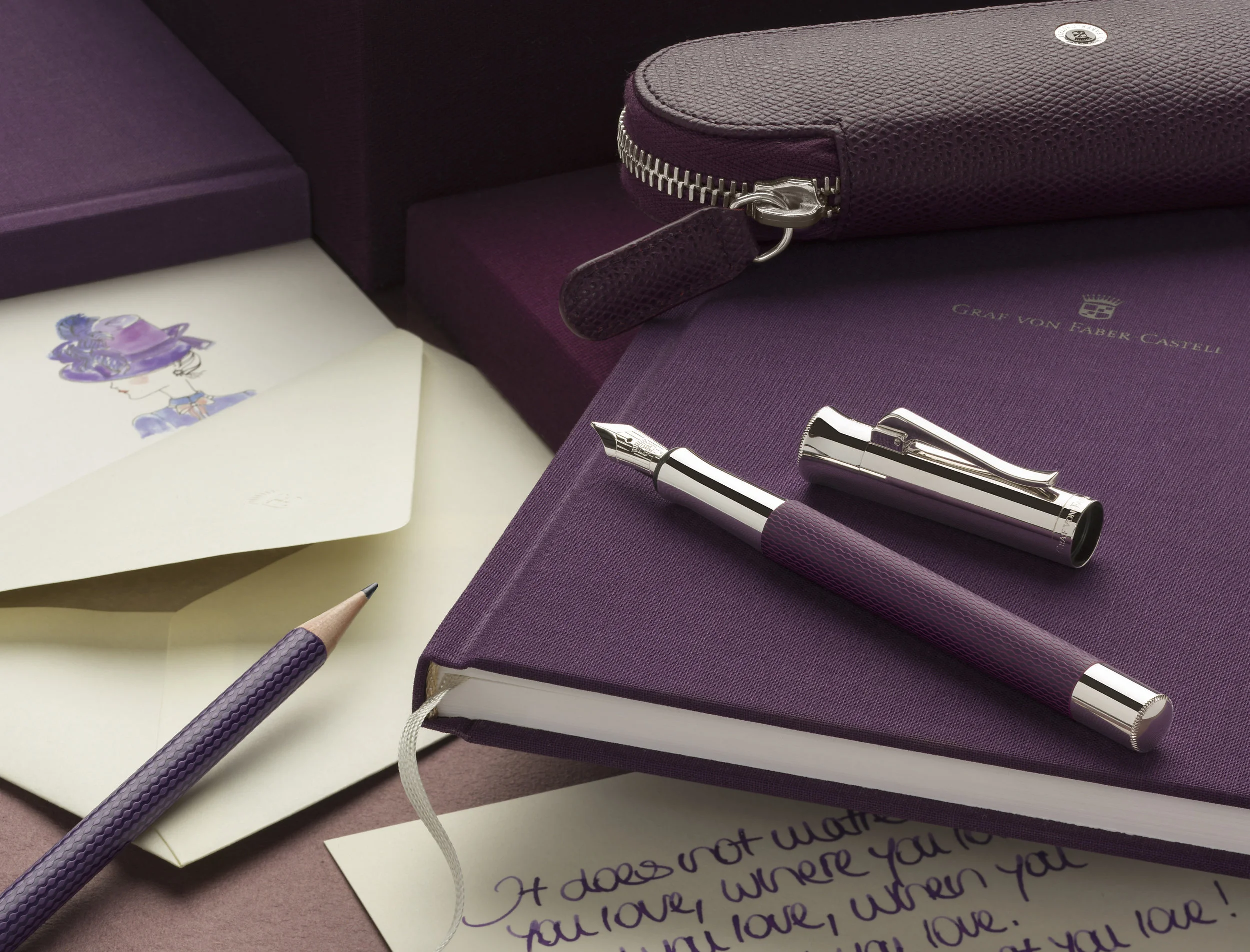 Graf Von Faber-Castell Guilloche Violet Collection
