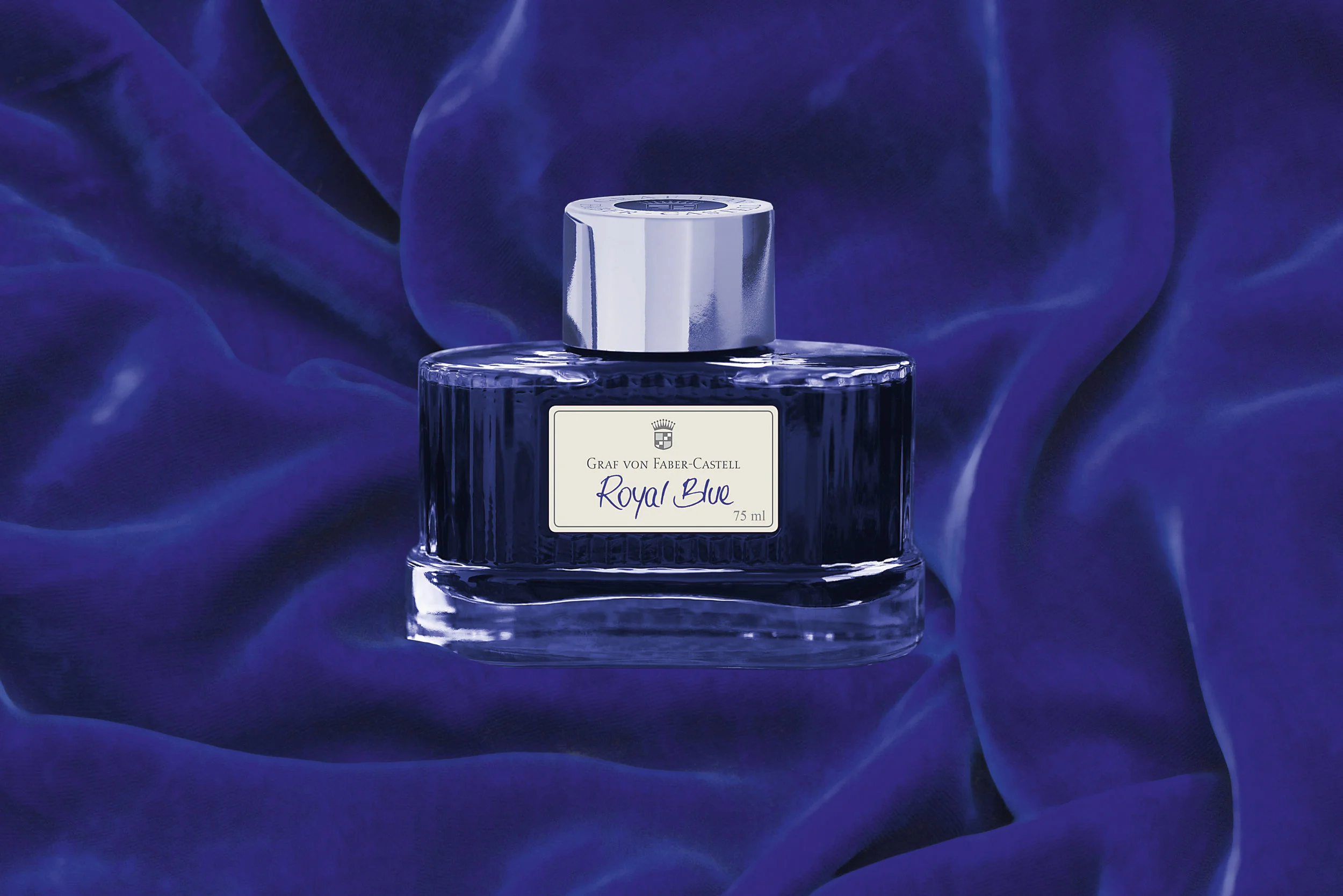 Graf Von Faber-Castell Ink Bottle Royal Blue 75ml (Non Permanent)