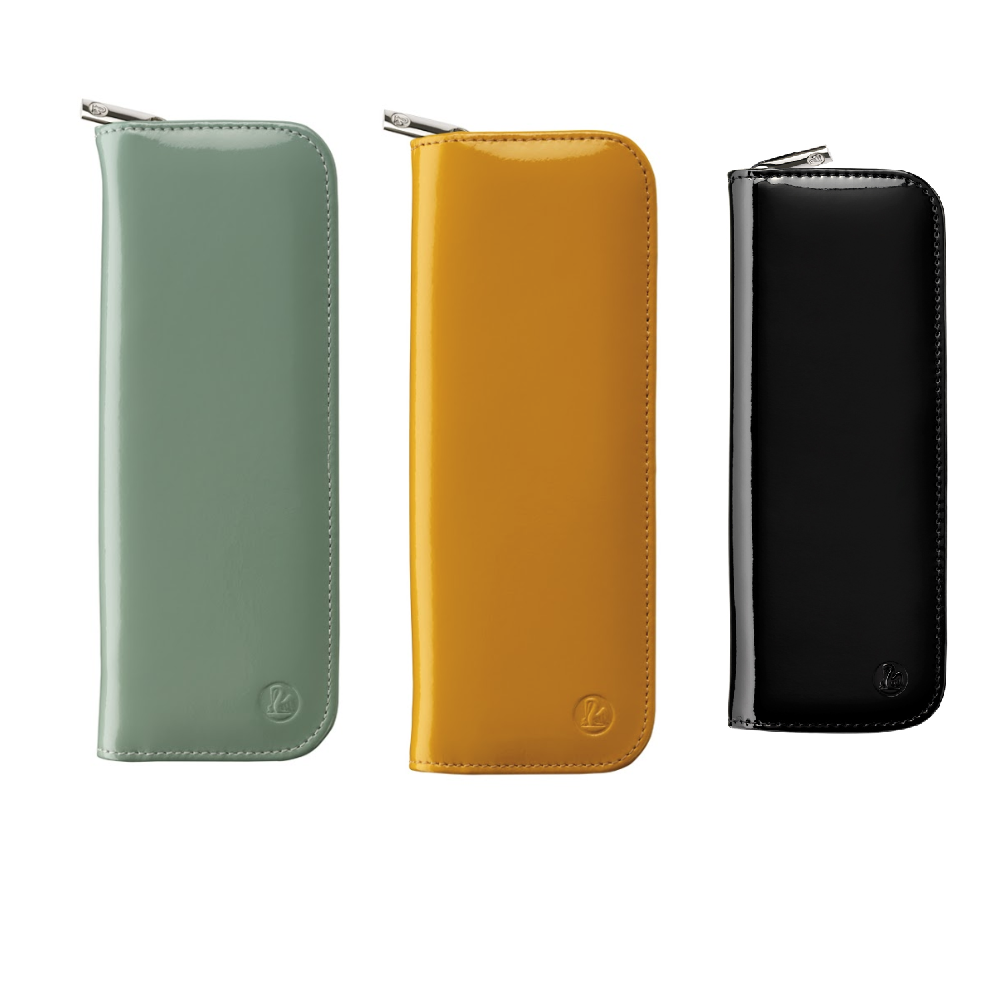 Pelikan Leather Double Pen Holder Case Green/Yellow/Black — The Lifestyle, Curated Luxury