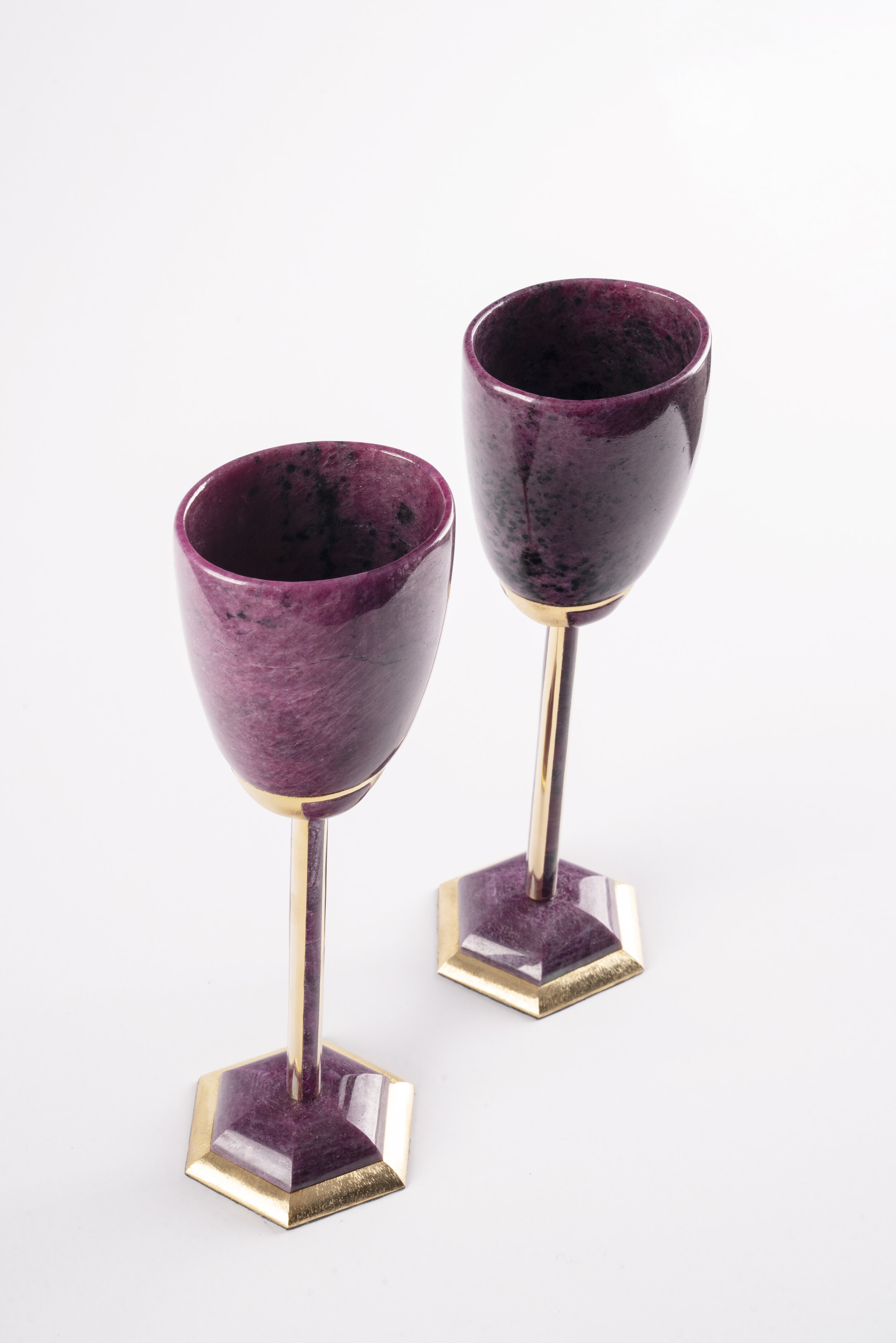 L'aquart Ruby Champagne Glasses
