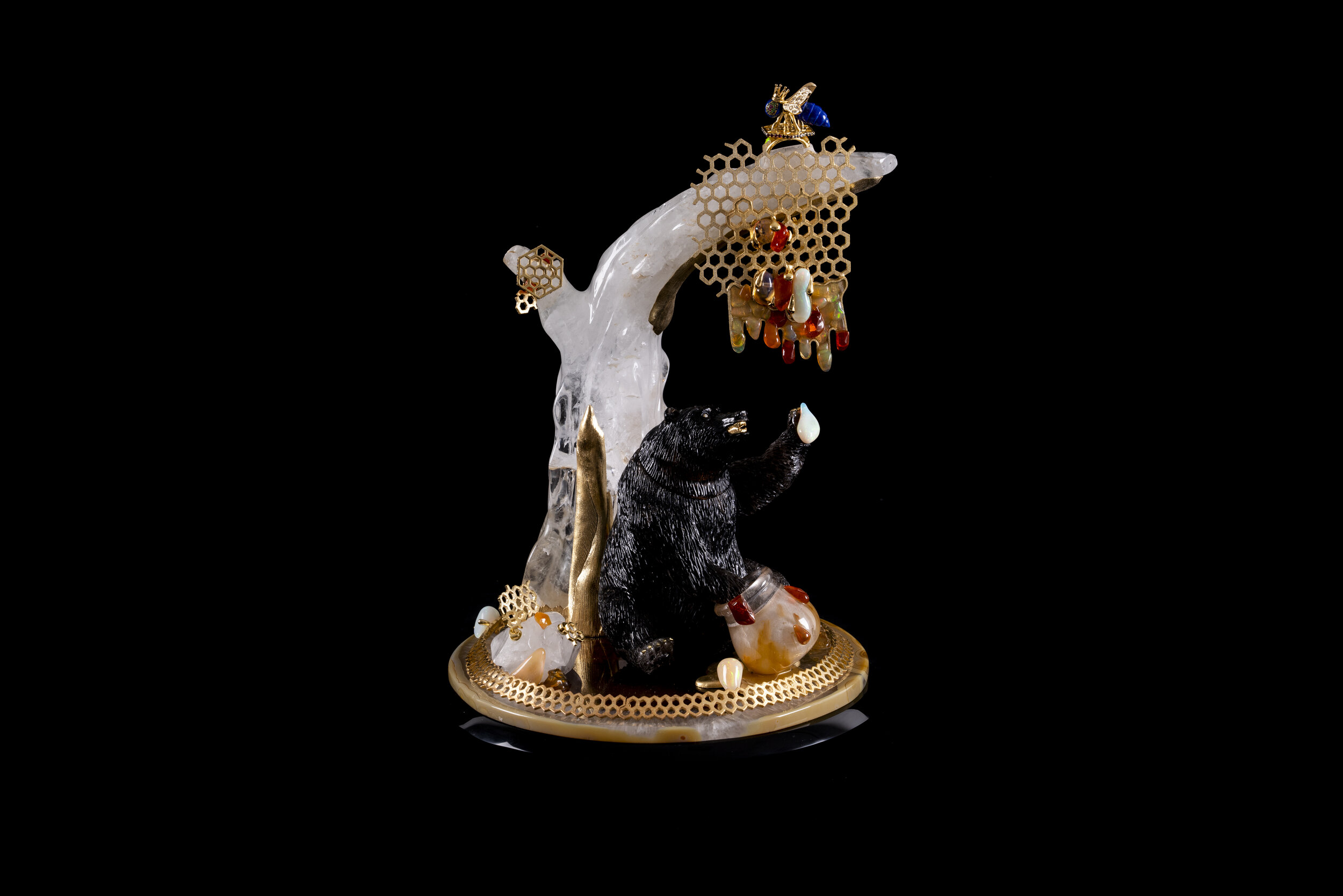 L'aquart Hungry bear meets the Queen Bee Jewelry Set