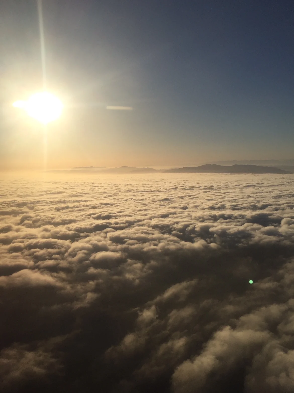 Sunset and the marine layer looking northwest. (c) J. Sarrow 2018