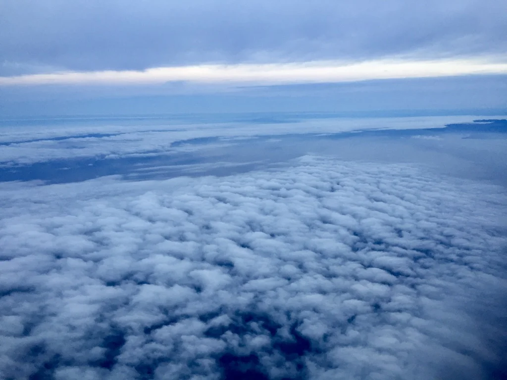 Dusky cloud cover off the Santa Monica Bay