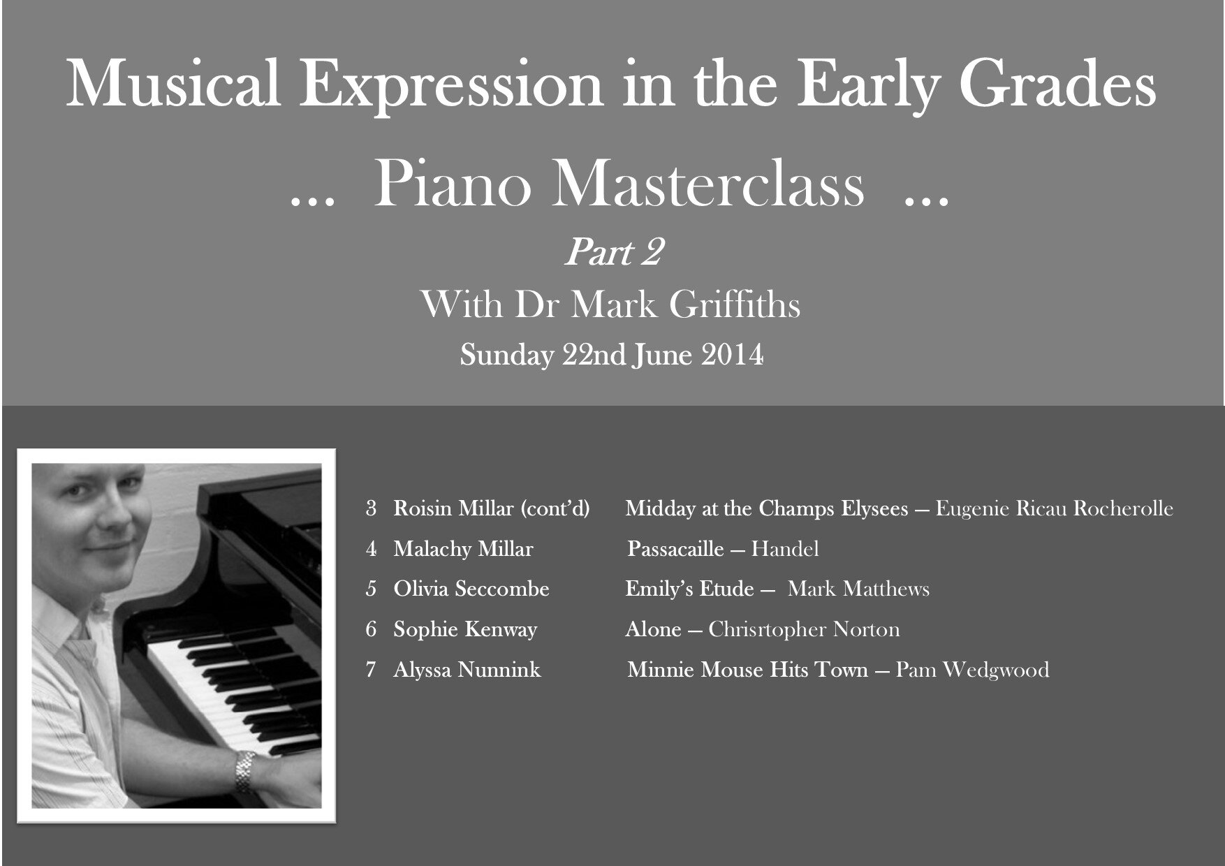 Musical Expression in the Early Grades (Part 2) with Dr Mark Griffiths