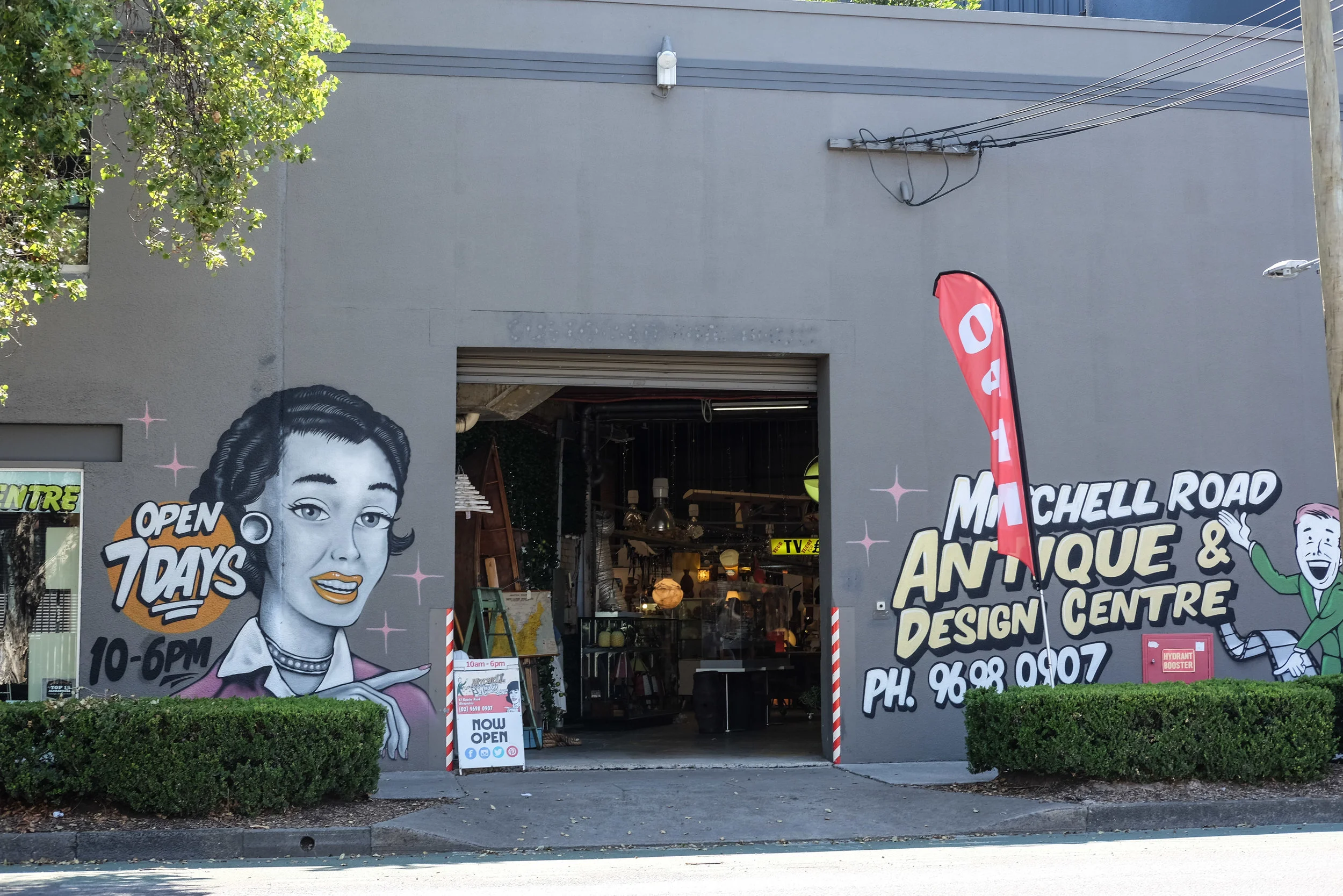 Mitchell Road Antique and Design Centre (1 stop from Central - T8) A mere 18 minutes from Zara by train takes you to this gem of a place, a warehouse sized antique shop selling everything from furniture to artwork to jewelry, all “pre loved”. Prepare to drop a few hours in this place if you’re a fan of vintage paraphernalia, and pop next door to Mecca Alexandria afterwards for a belting Flat White.