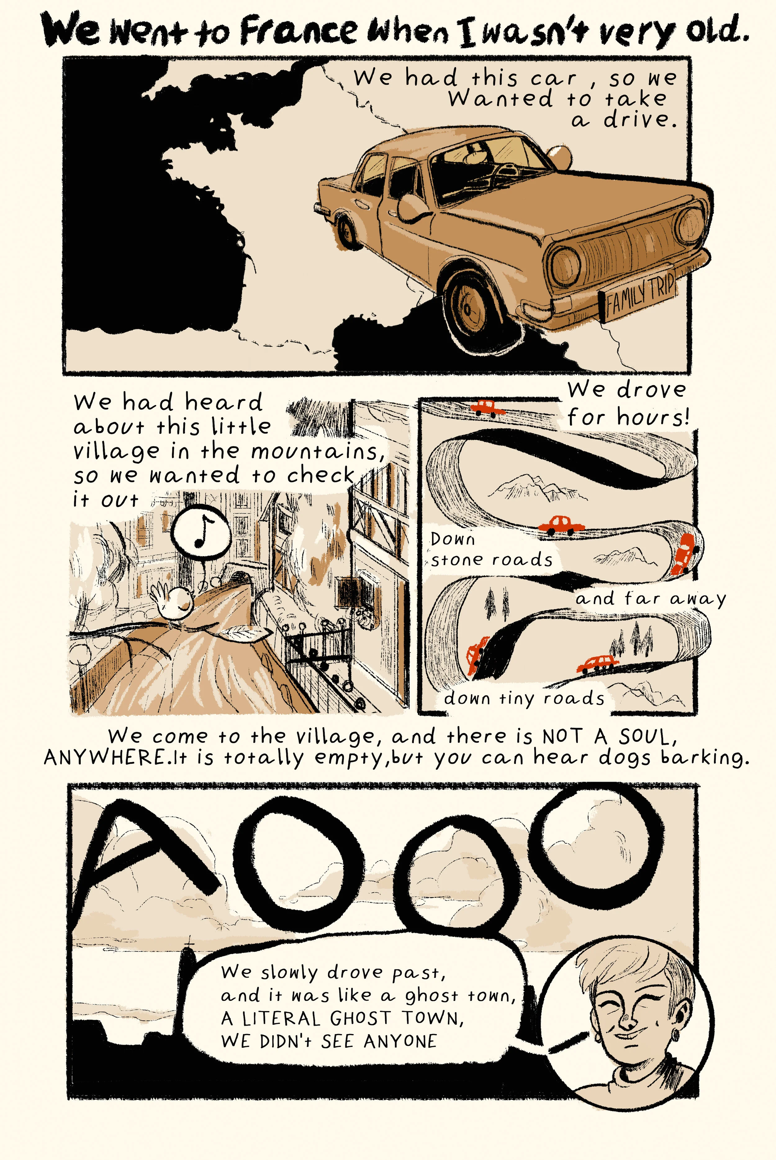 Comic retelling of an interview I took with a Hope Hjort, a classmate of mine.