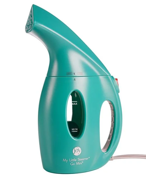 Joy Mangano My Little Steamer Go Mini, Teal. Available in multiple colors. Amazon. $25 + Free shipping.