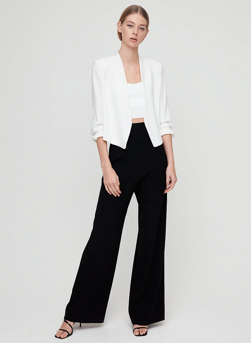 Twinset with Straight Pants and Court Sneakers
