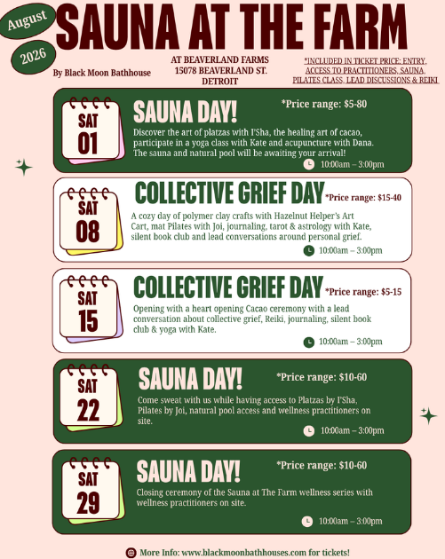 Sauna Day with platzas, yoga class and natural pool