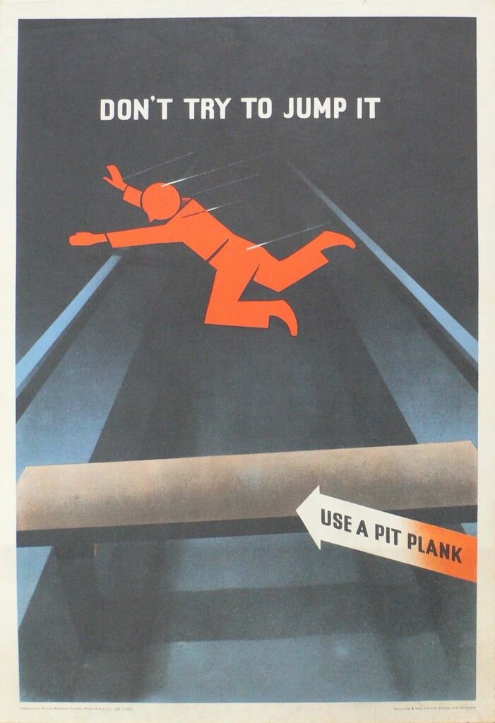 Railway Safety Posters • Frank Newbould • British Rail • 1947 BAGDContext CSM.jpg
