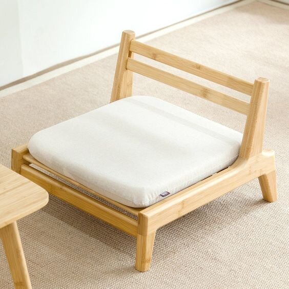 ZEN'S Bamboo Floor Seat Chair