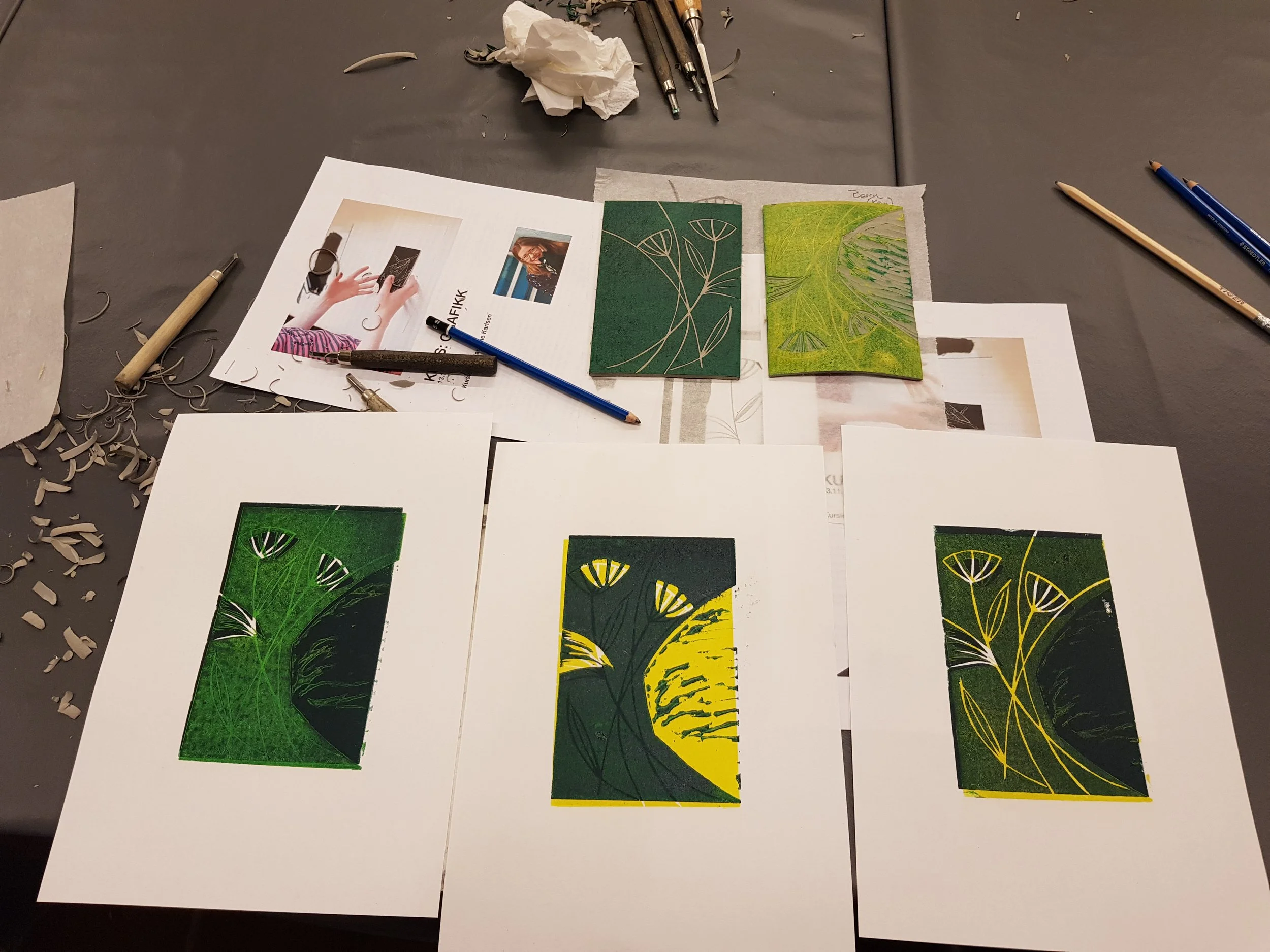 Kurs i linosnitt  med Marianne Karlsen